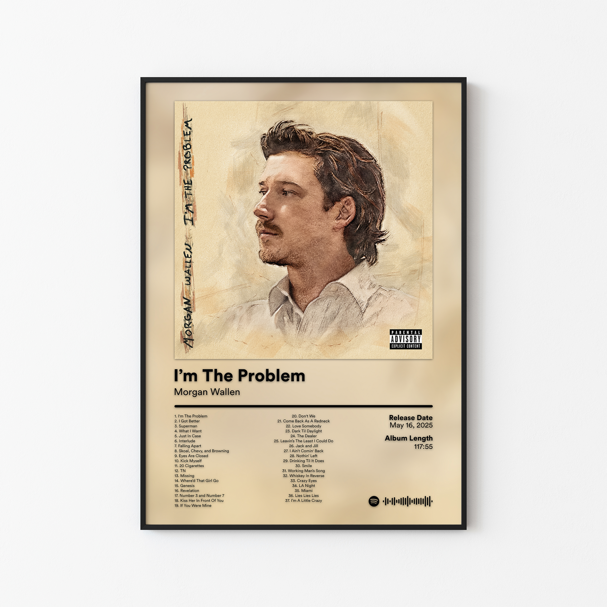 Morgan Wallen Im The Problem Album Poster