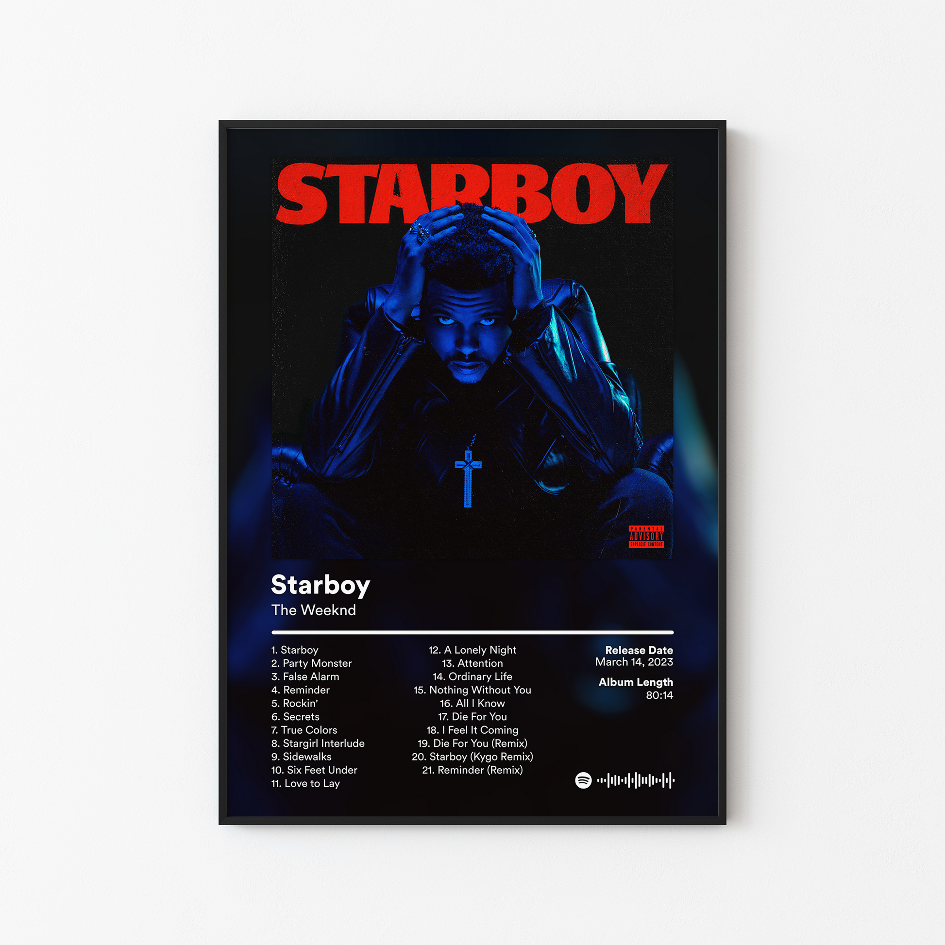 The Weeknd Starboy Deluxe Album Poster