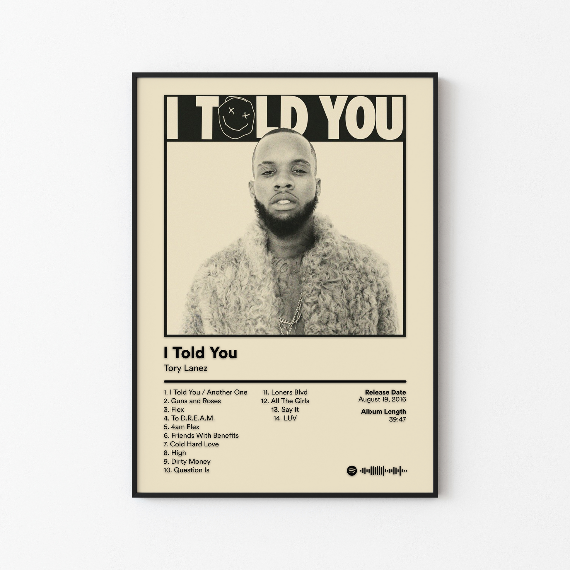 Tory Lanez I Told You Album Poster