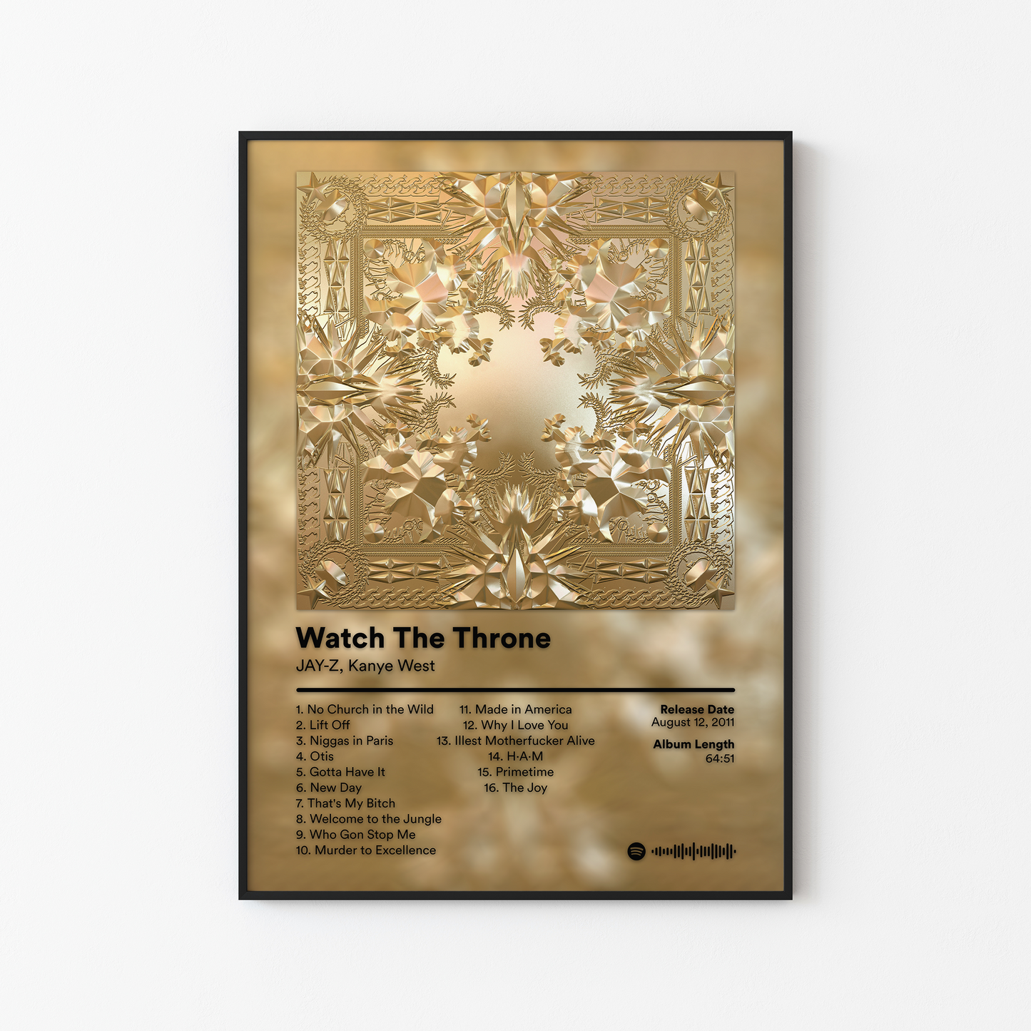 Kanye West Watch The Throne Album Poster