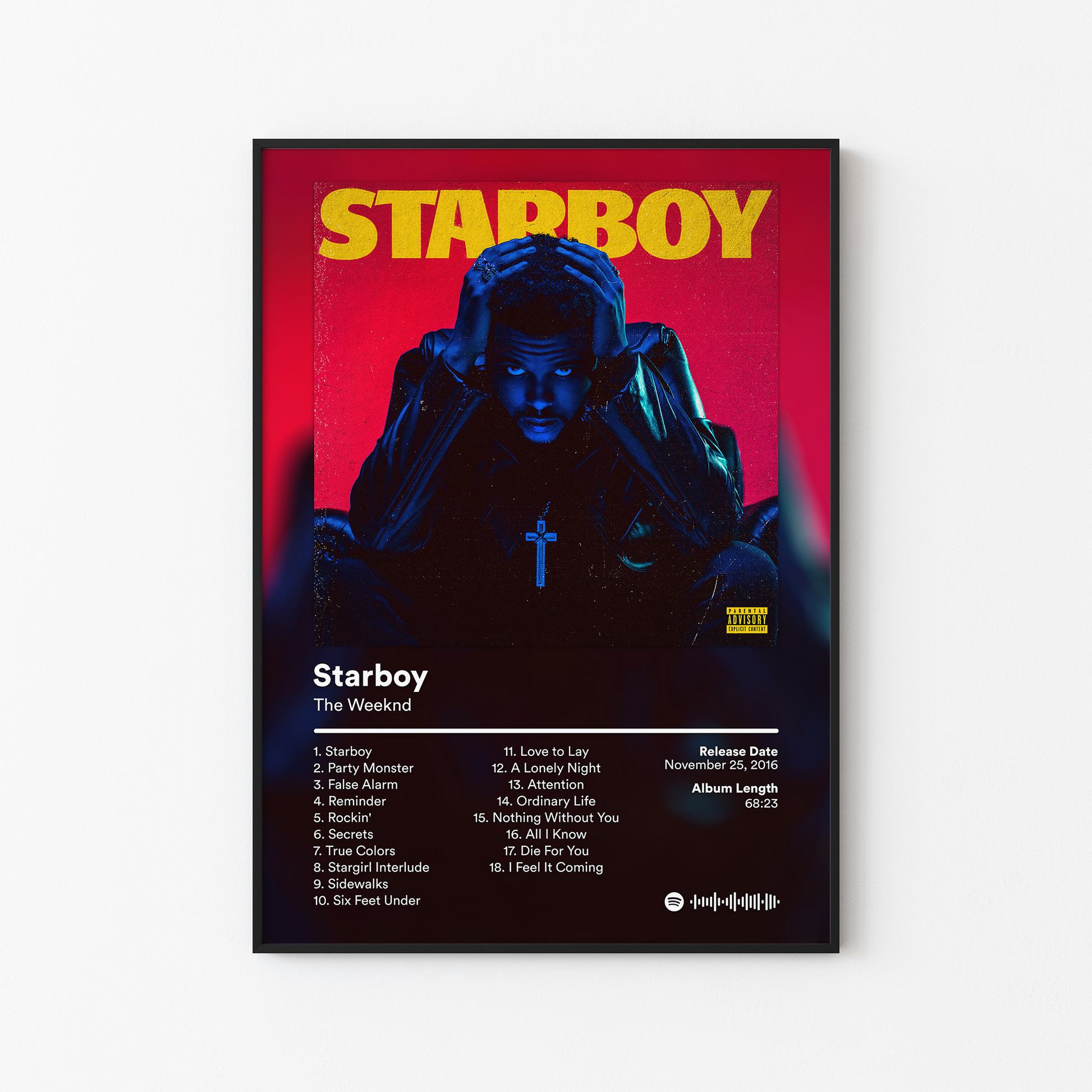 The Weeknd Starboy Album Poster