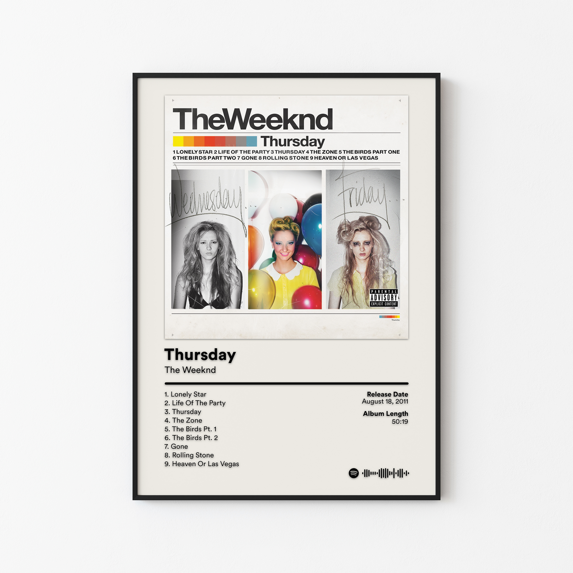 The Weeknd Thursday Album Poster
