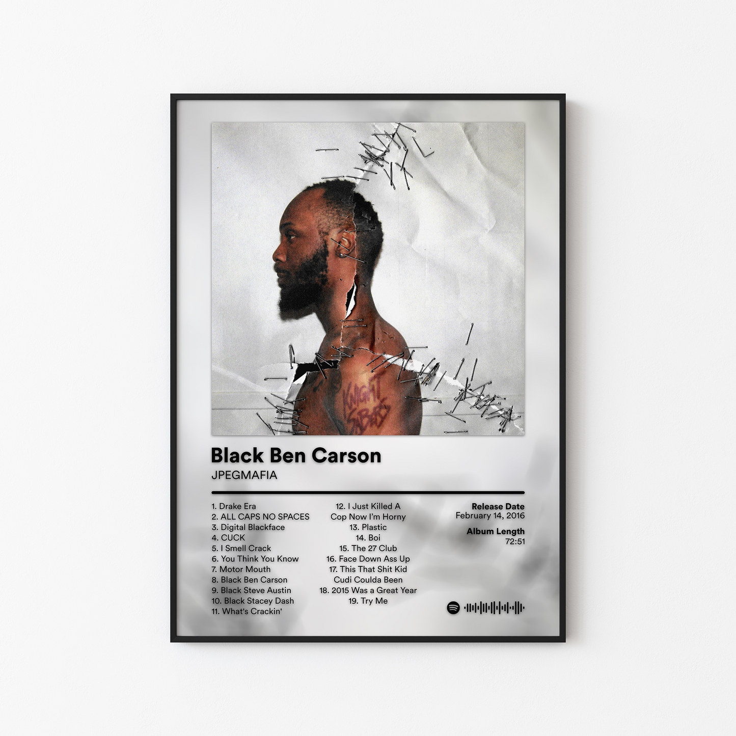 JPEGMAFIA Black Ben Carson Album Poster