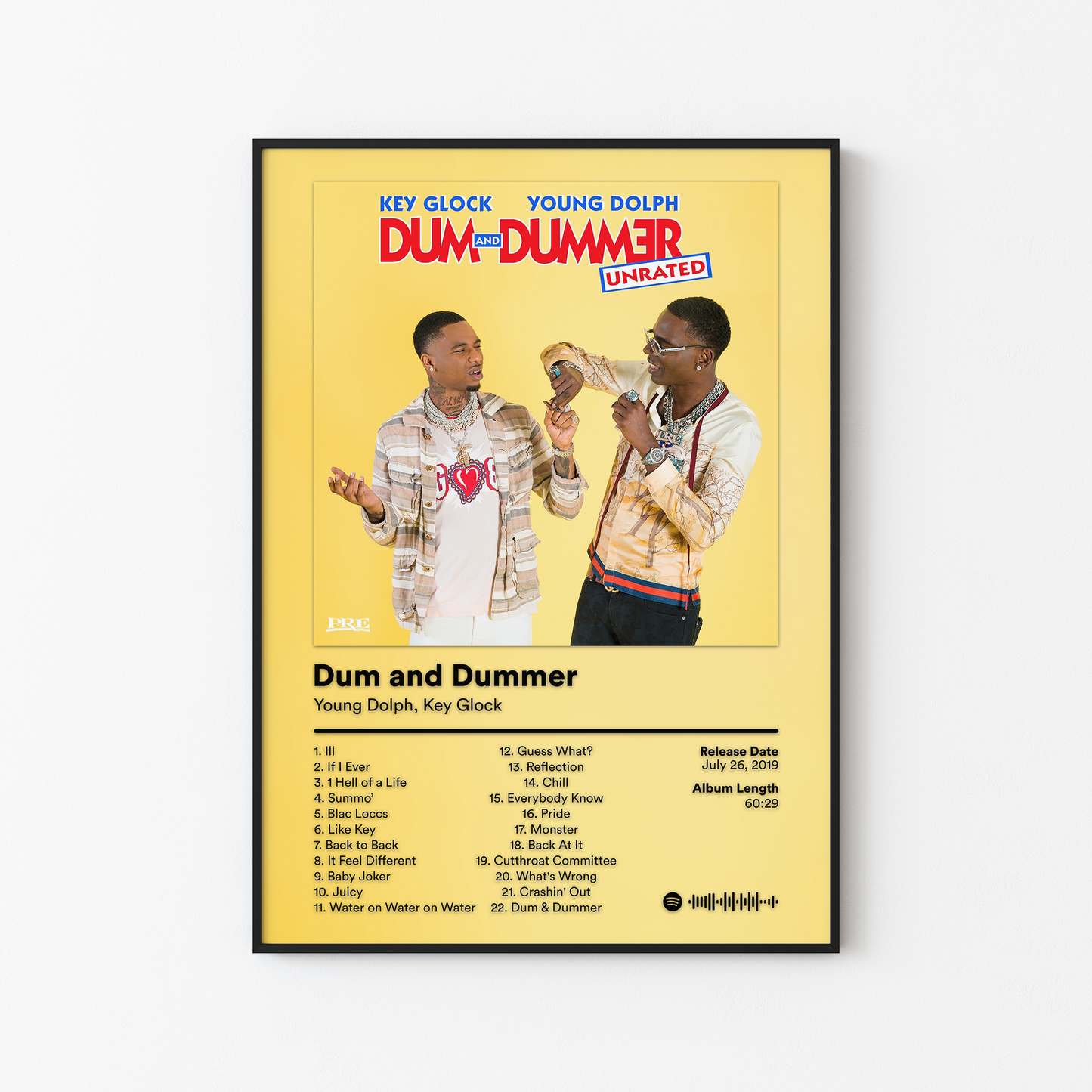 Key Glock Dum and Dummer Album Poster