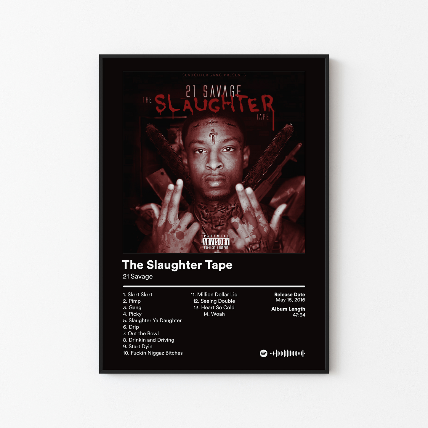 21 Savage The Slaughter Tape Album Poster