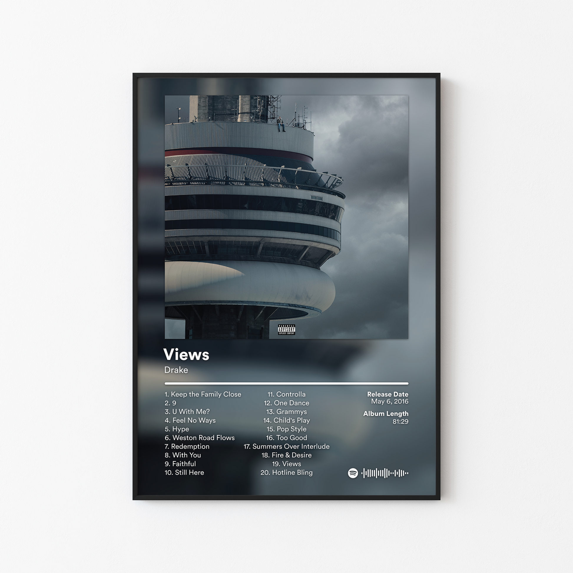 Drake Views Album Poster