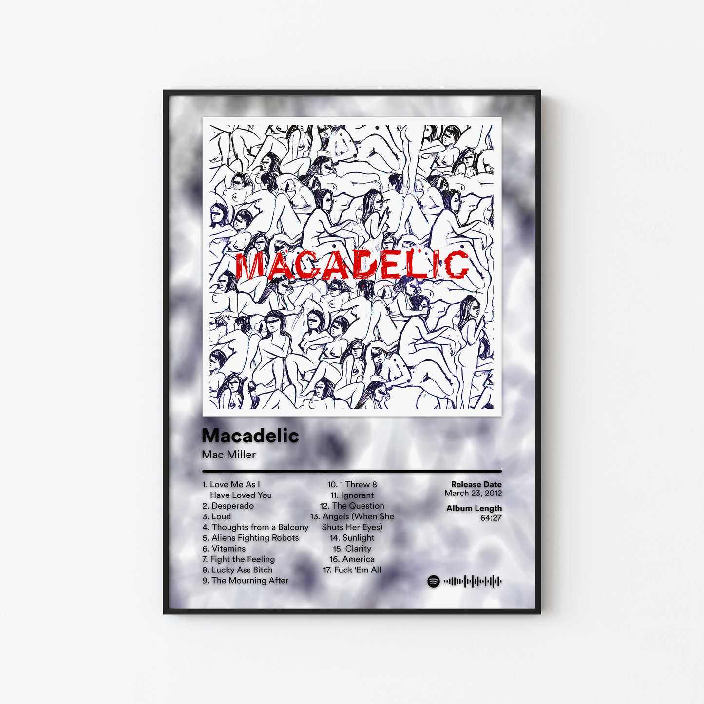 Mac Miller Macadelic Album Poster