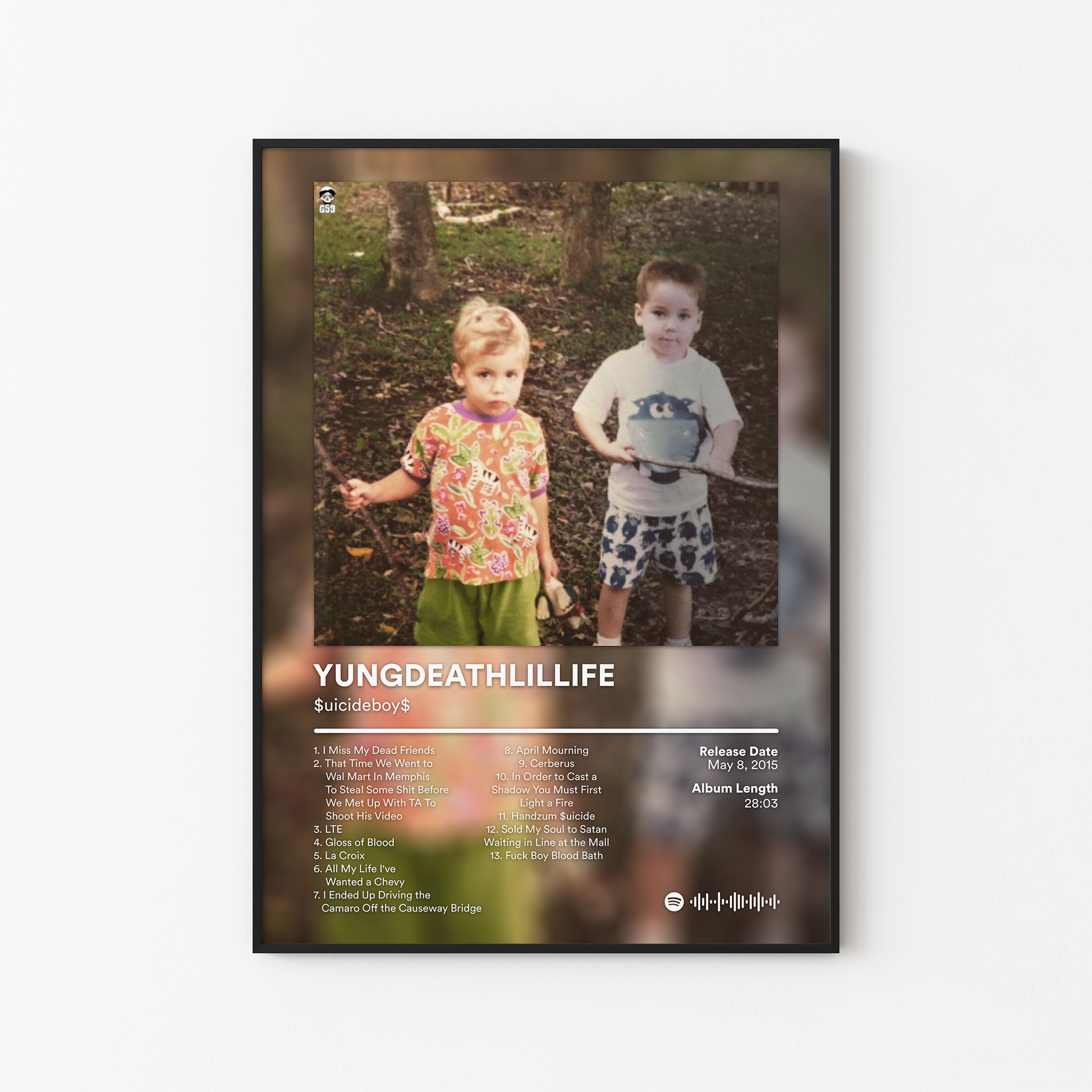 Suicideboys YUNGDEATHLILLIFE Album Poster