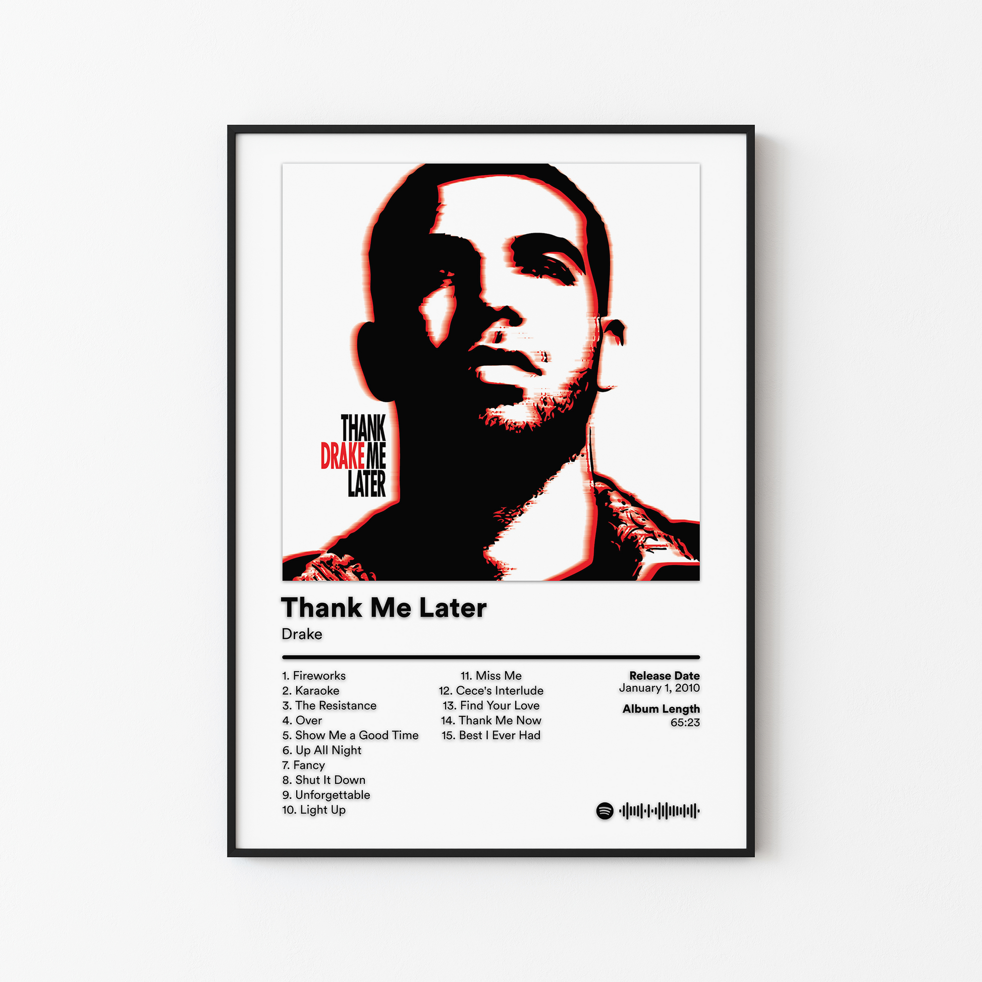 Drake Thank Me Later Album Poster