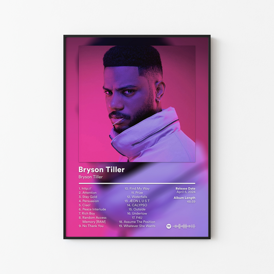 Bryson Tiller Bryson Tiller Album Poster