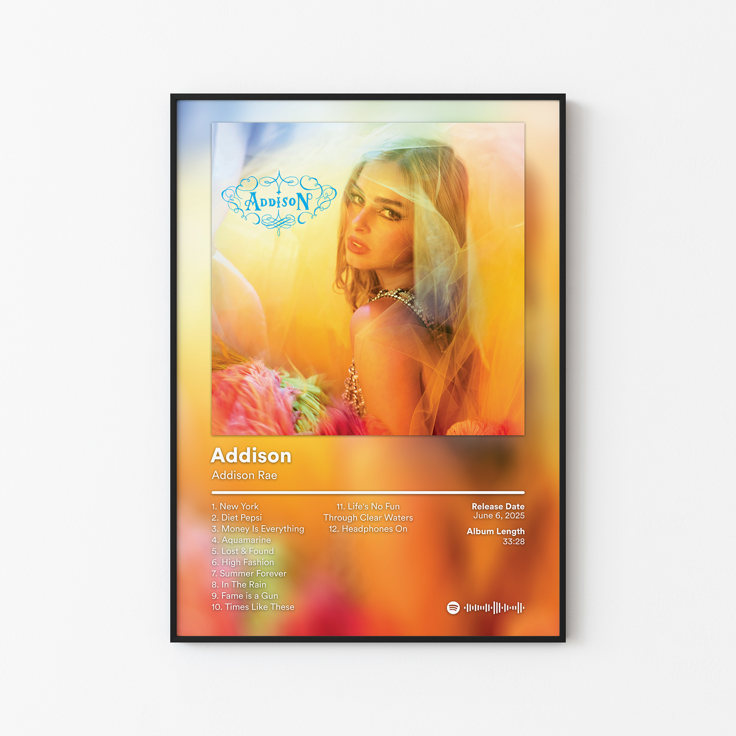 Addison Rae Addison Album Poster