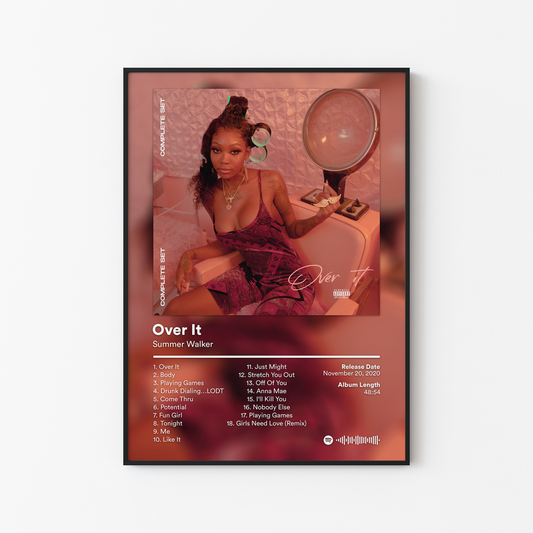 Summer Walker Over It Complete Set Album Poster