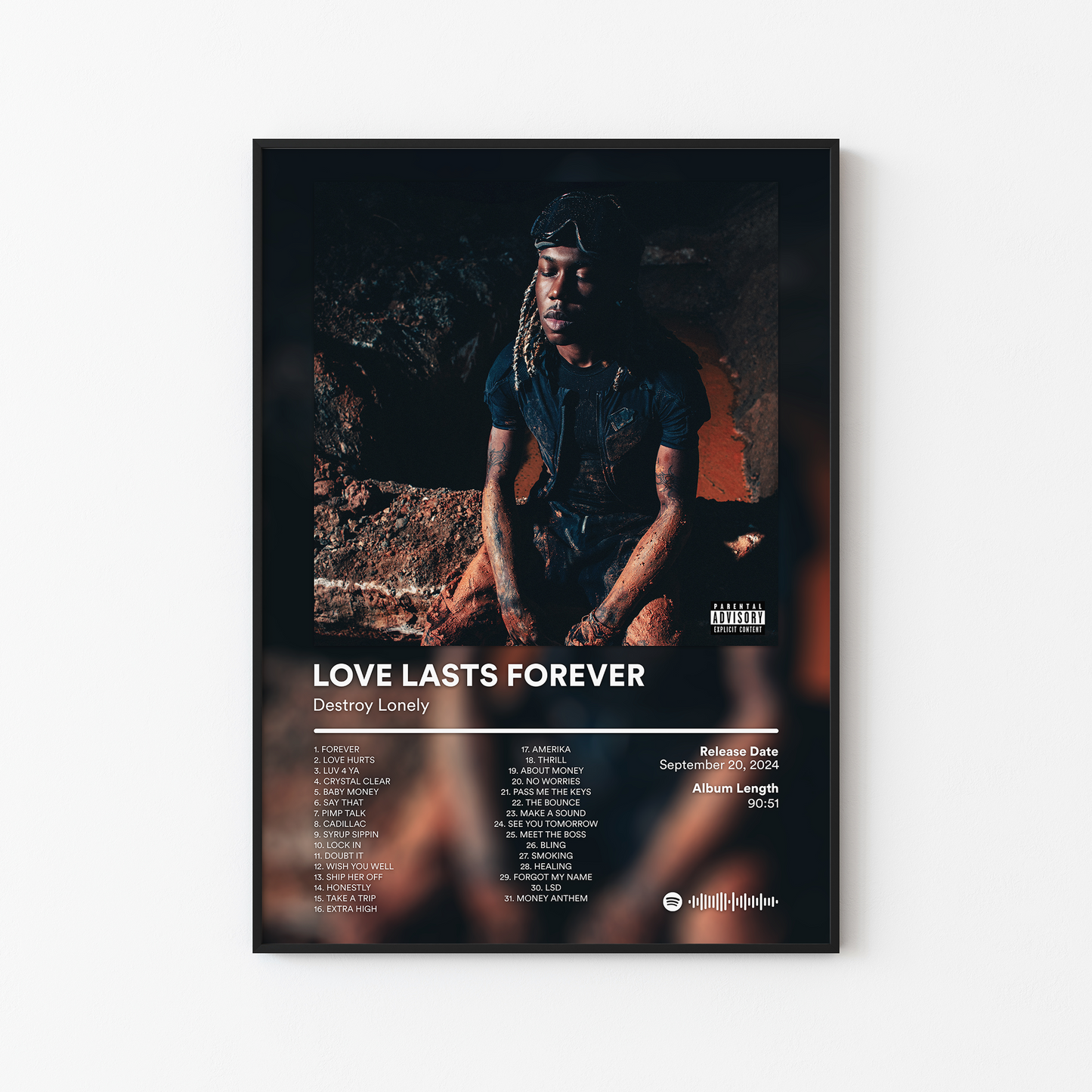 Destroy Lonely LOVE LASTS FOREVER V2.5 Album Poster