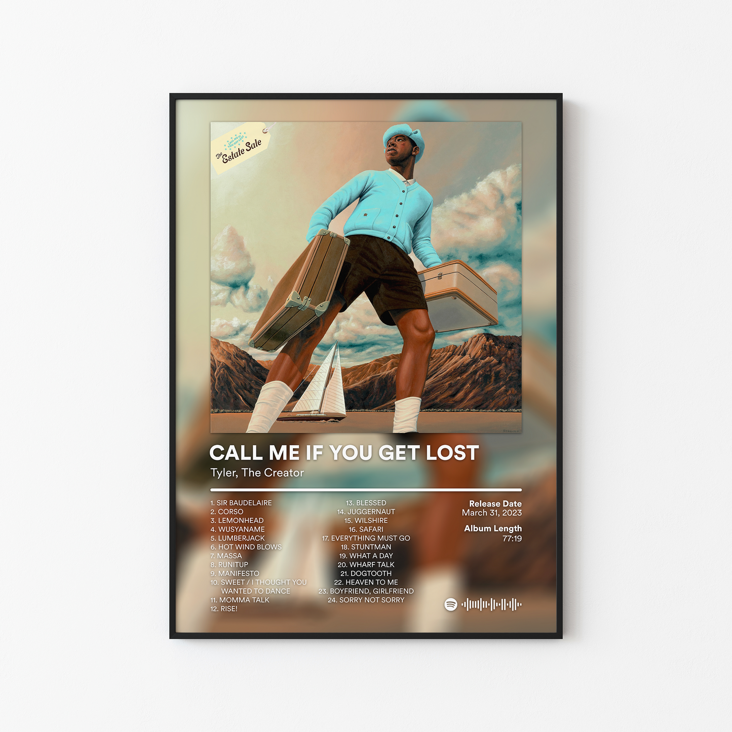 Tyler The Creator CALL ME IF YOU GET LOST The Estate Sale Album Poster