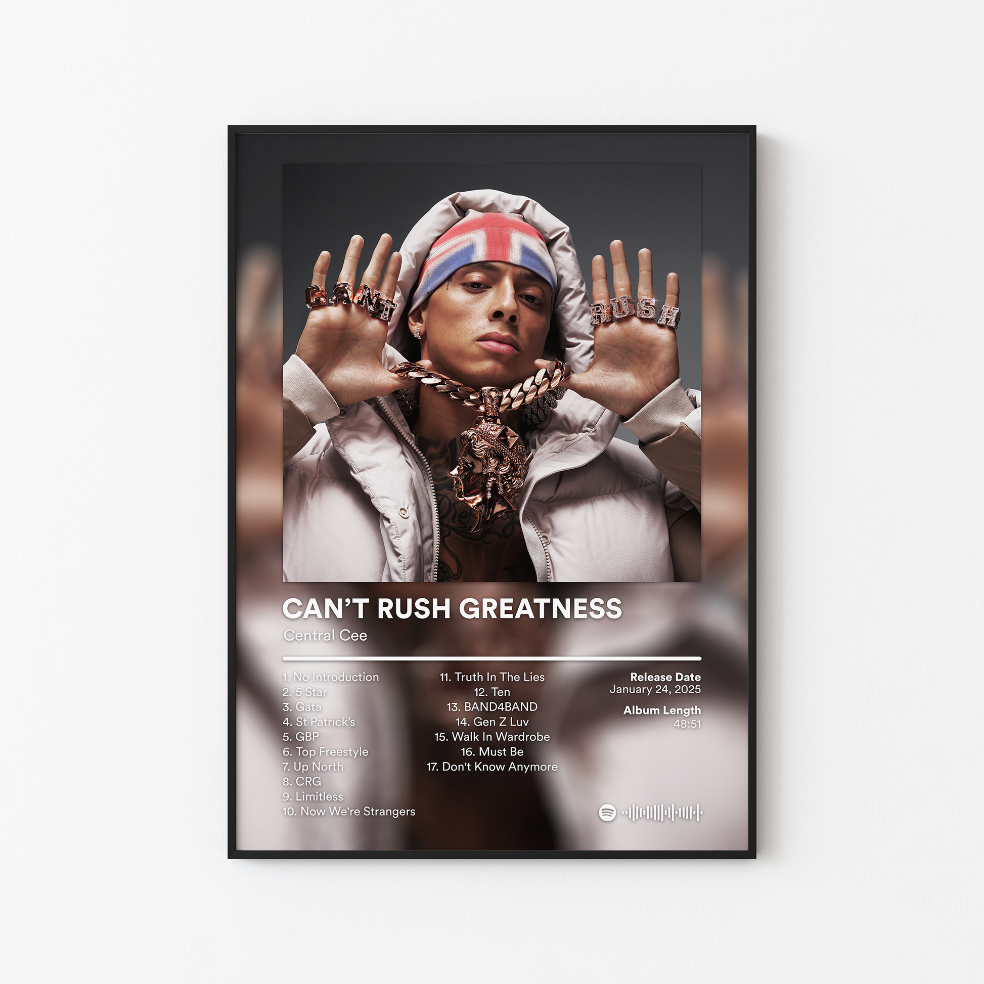 Central Cee CANT RUSH GREATNESS Album Poster