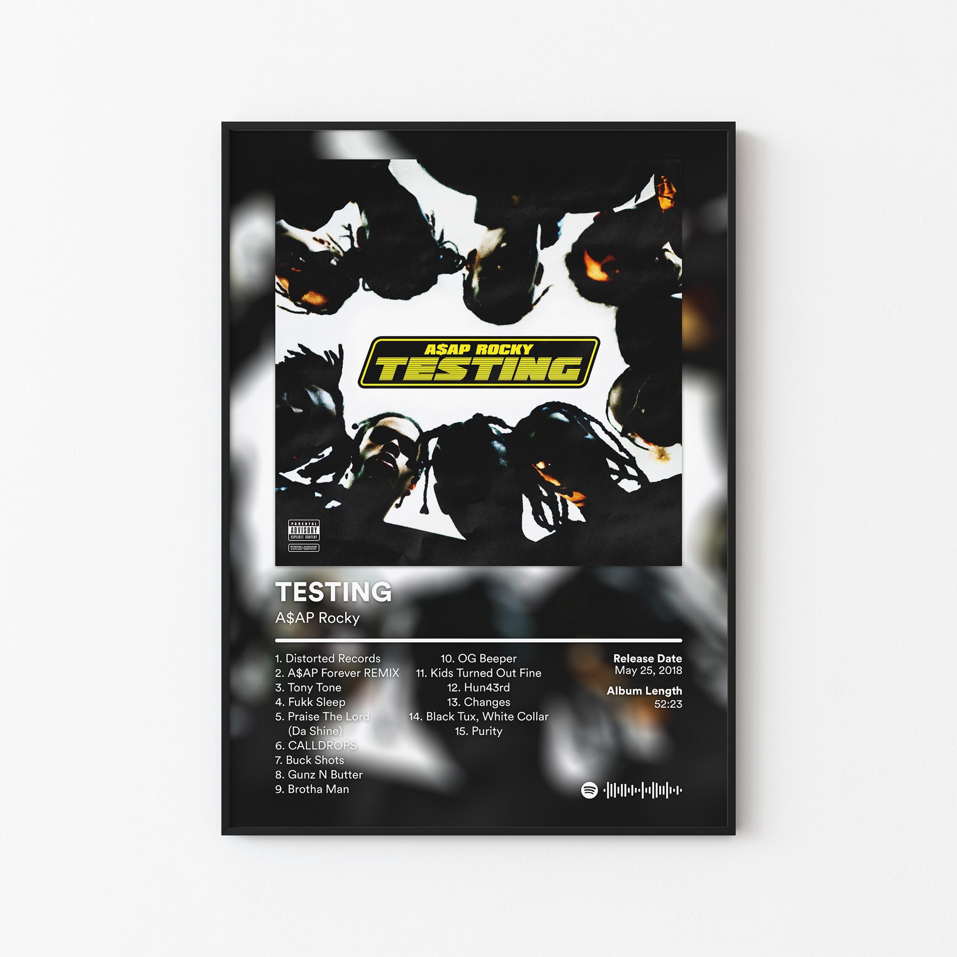 ASAP Rocky TESTING Album Poster