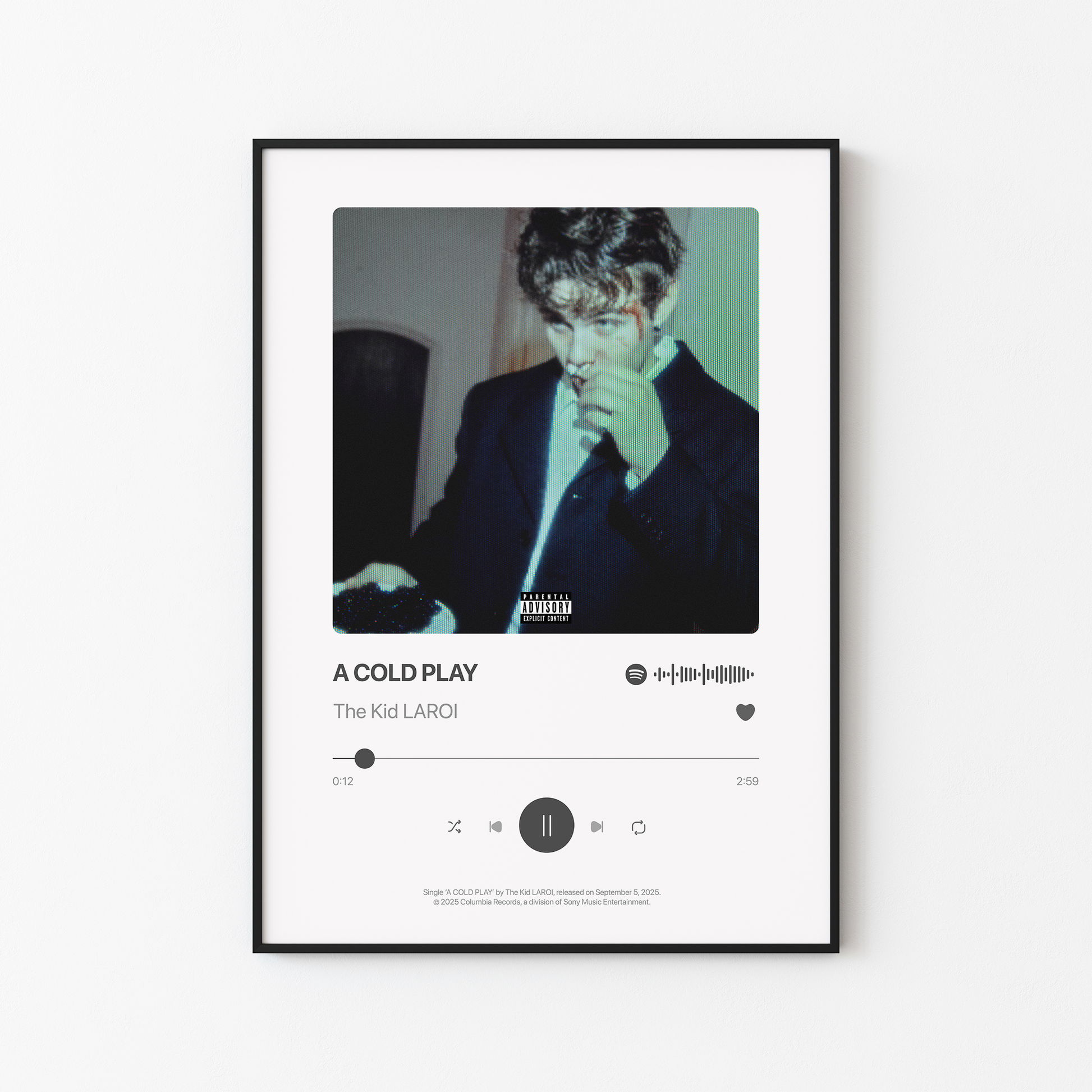 The Kid LAROI A COLD PLAY Poster