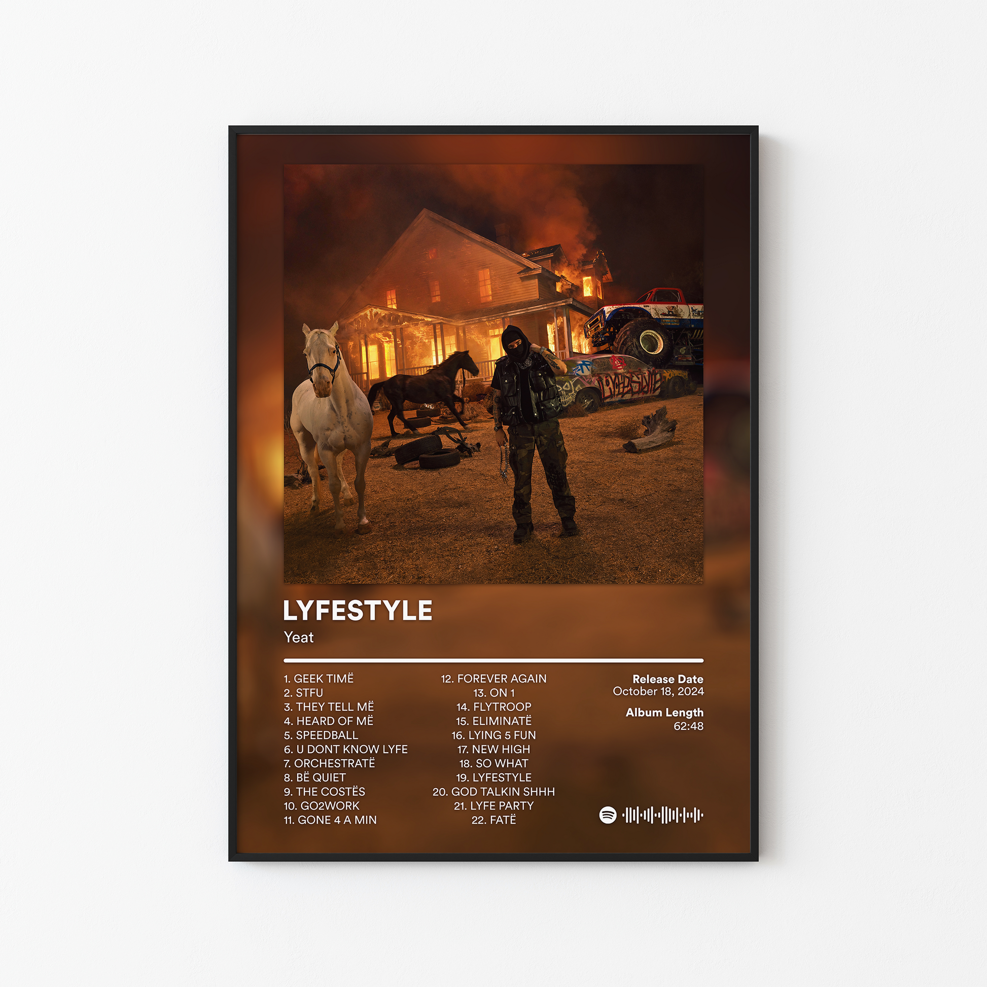 Yeat LYFESTYLE Album Poster