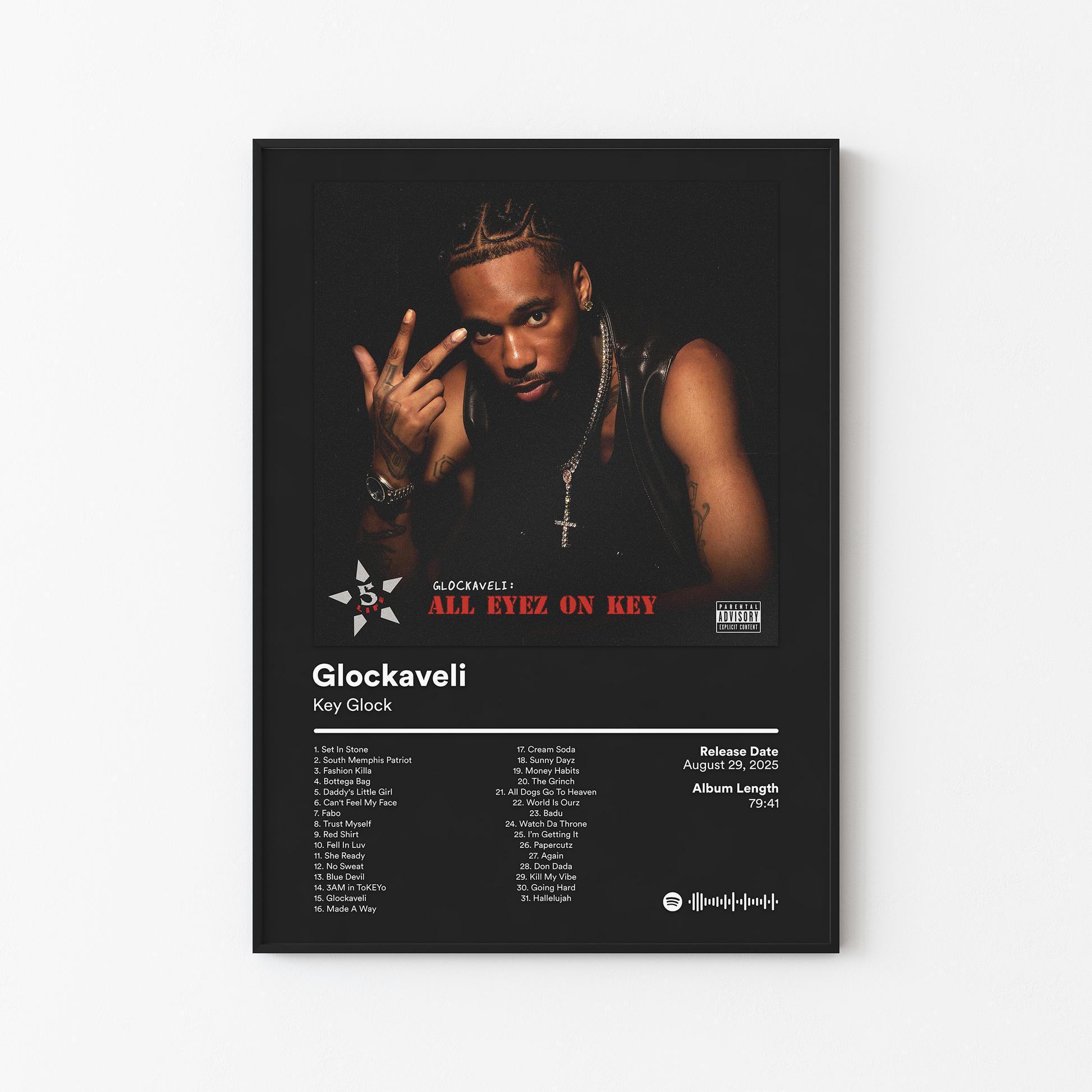 Key Glock Glockaveli All Eyez On Key Album Poster