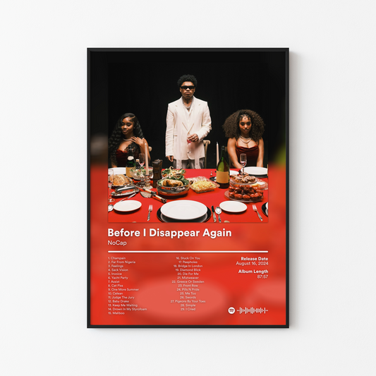 NoCap Before I Disappear Again Deluxe Album Poster