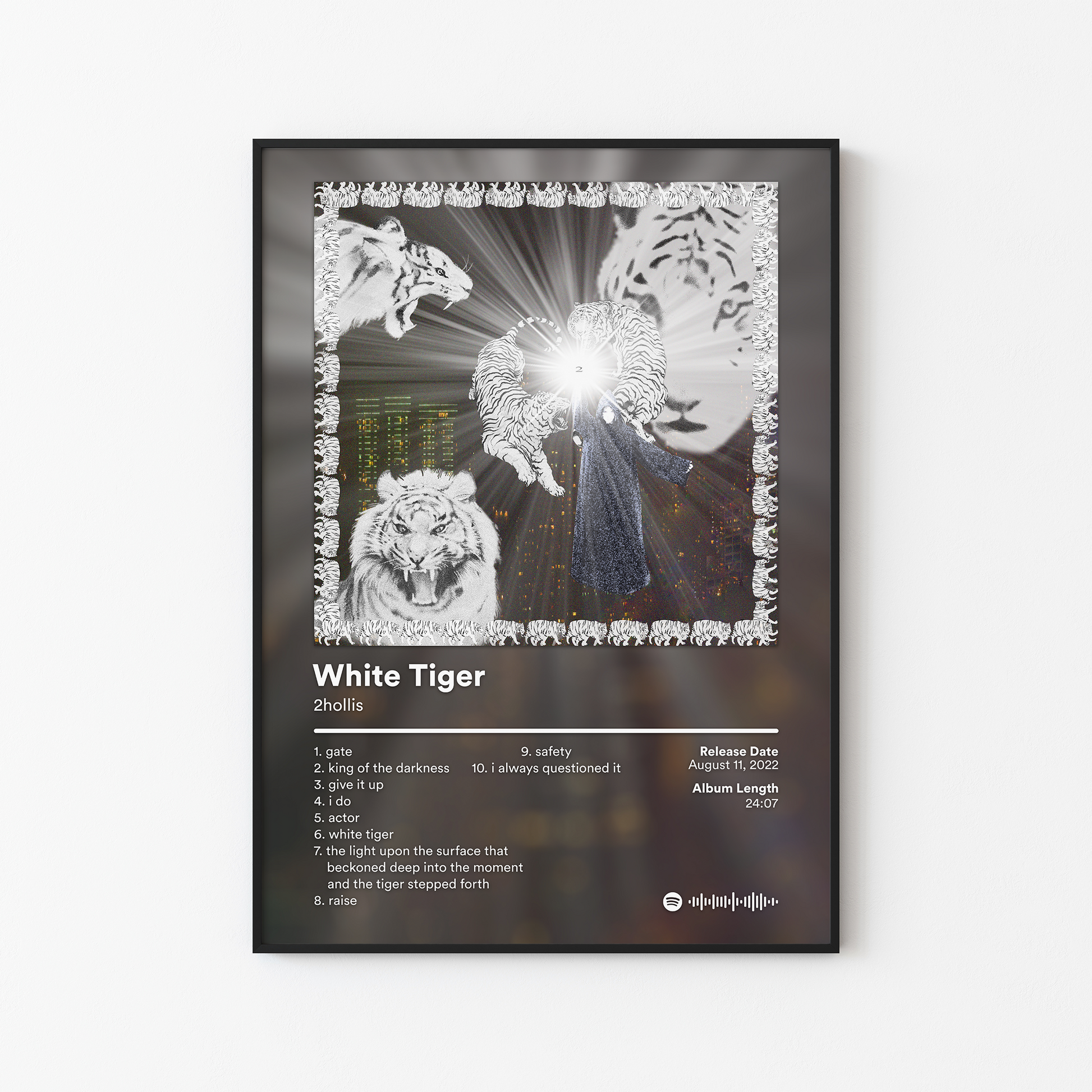 2hollis White Tiger Album Poster