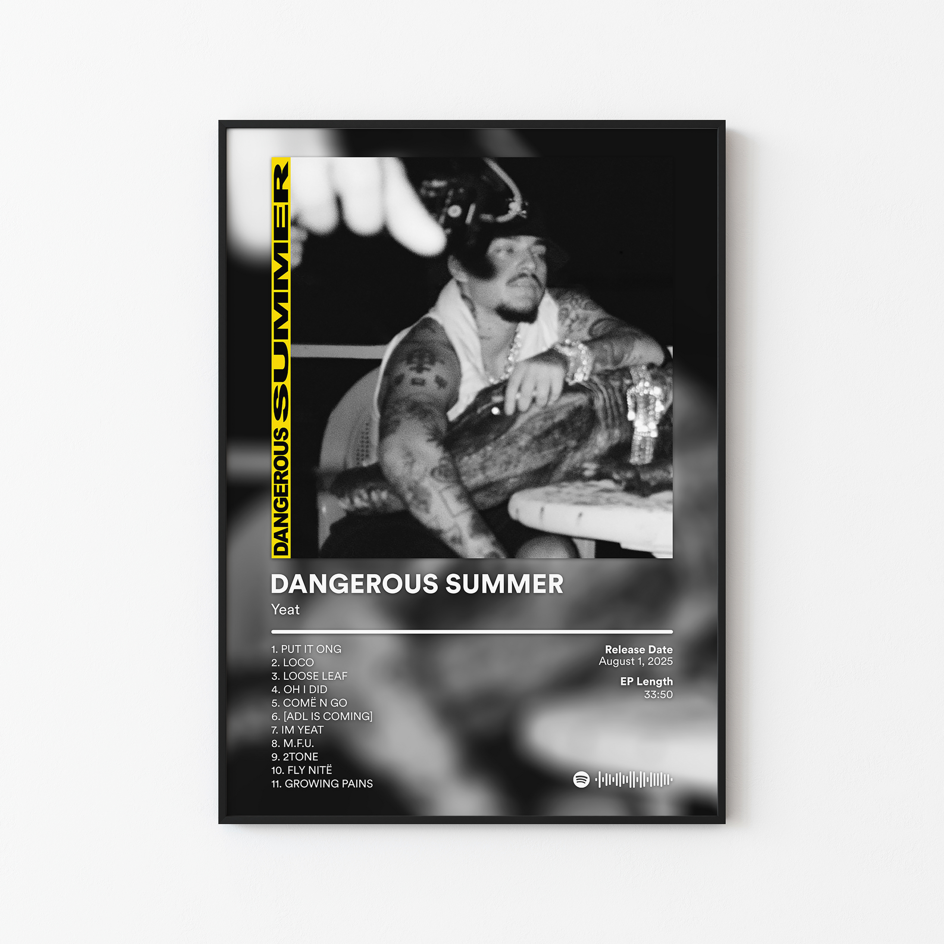 Yeat DANGEROUS SUMMER Album Poster