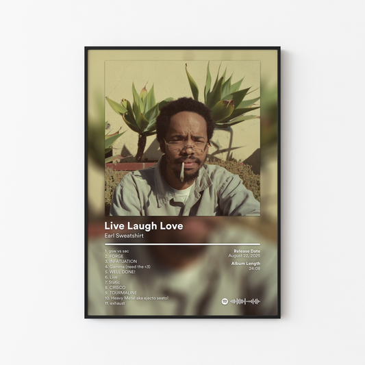 Earl Sweatshirt Live Laugh Love Album Poster