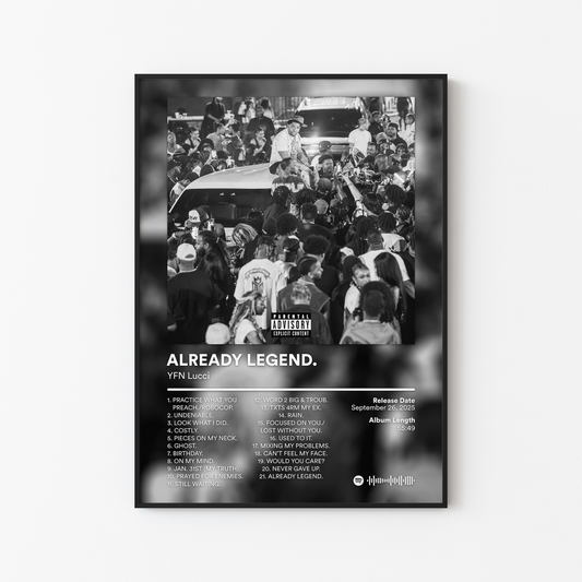 YFN Lucci ALREADY LEGEND Album Poster