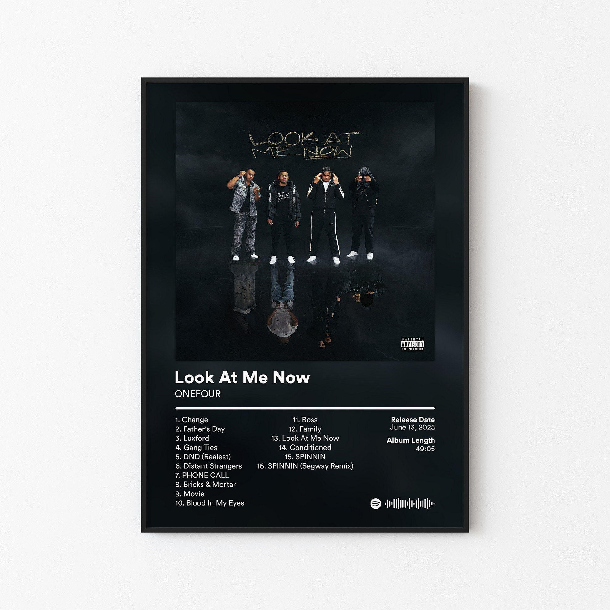 ONEFOUR Look At Me Now Album Poster