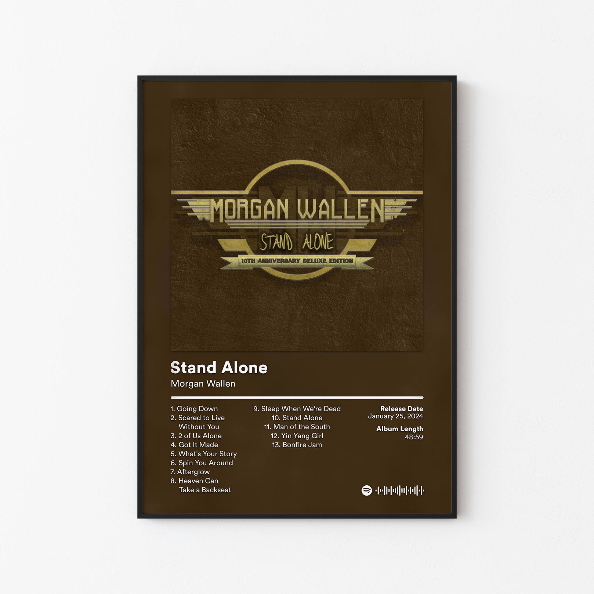 Morgan Wallen Stand Alone Album Poster
