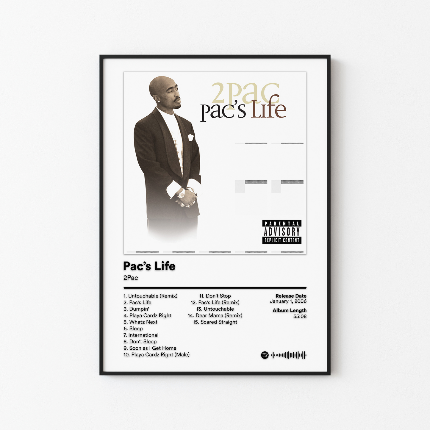 2Pac Pacs Life Album Poster