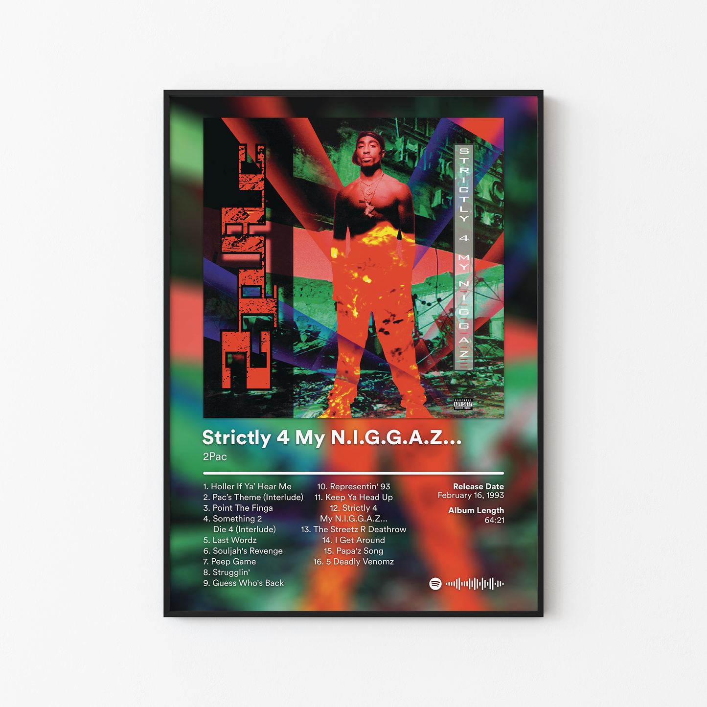 2Pac Strictly 4 My NIGGAZ Album Poster