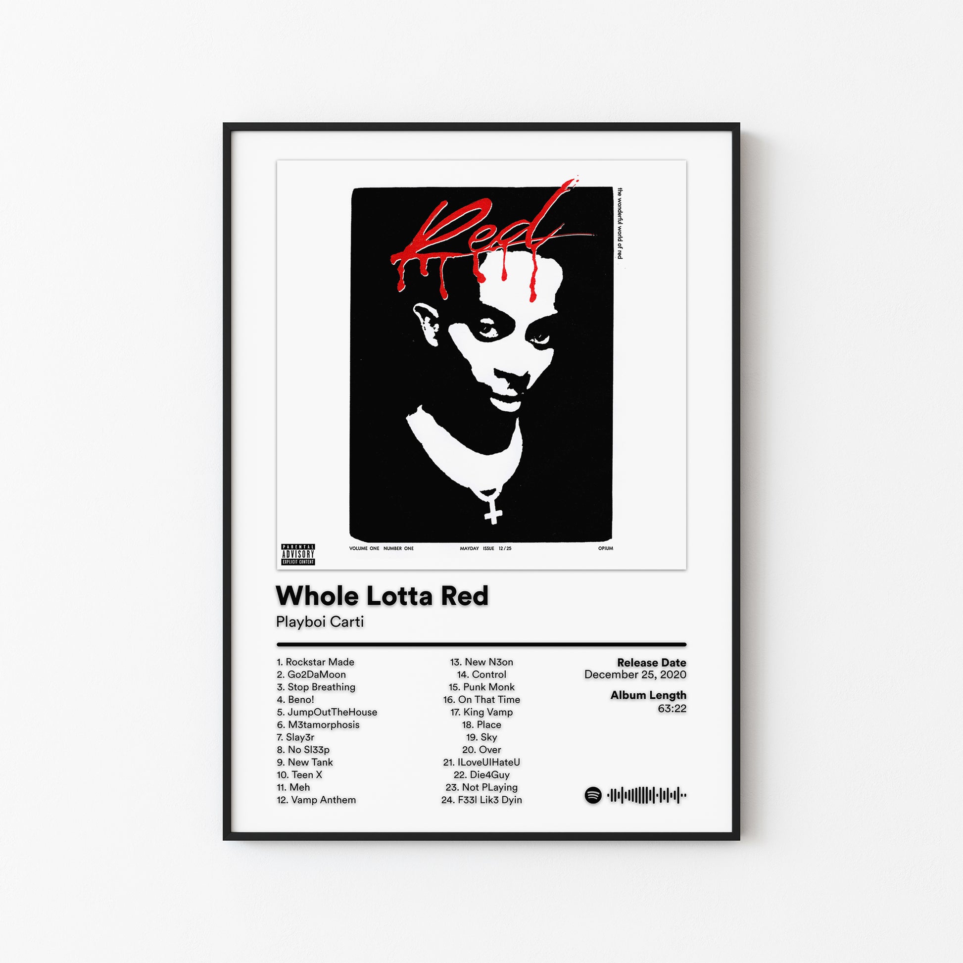 Playboi Carti Whole Lotta Red Album Poster