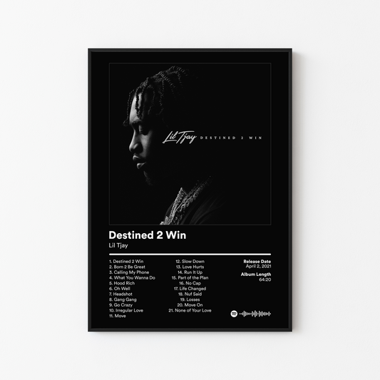 Lil Tjay Destined 2 Win Album Poster