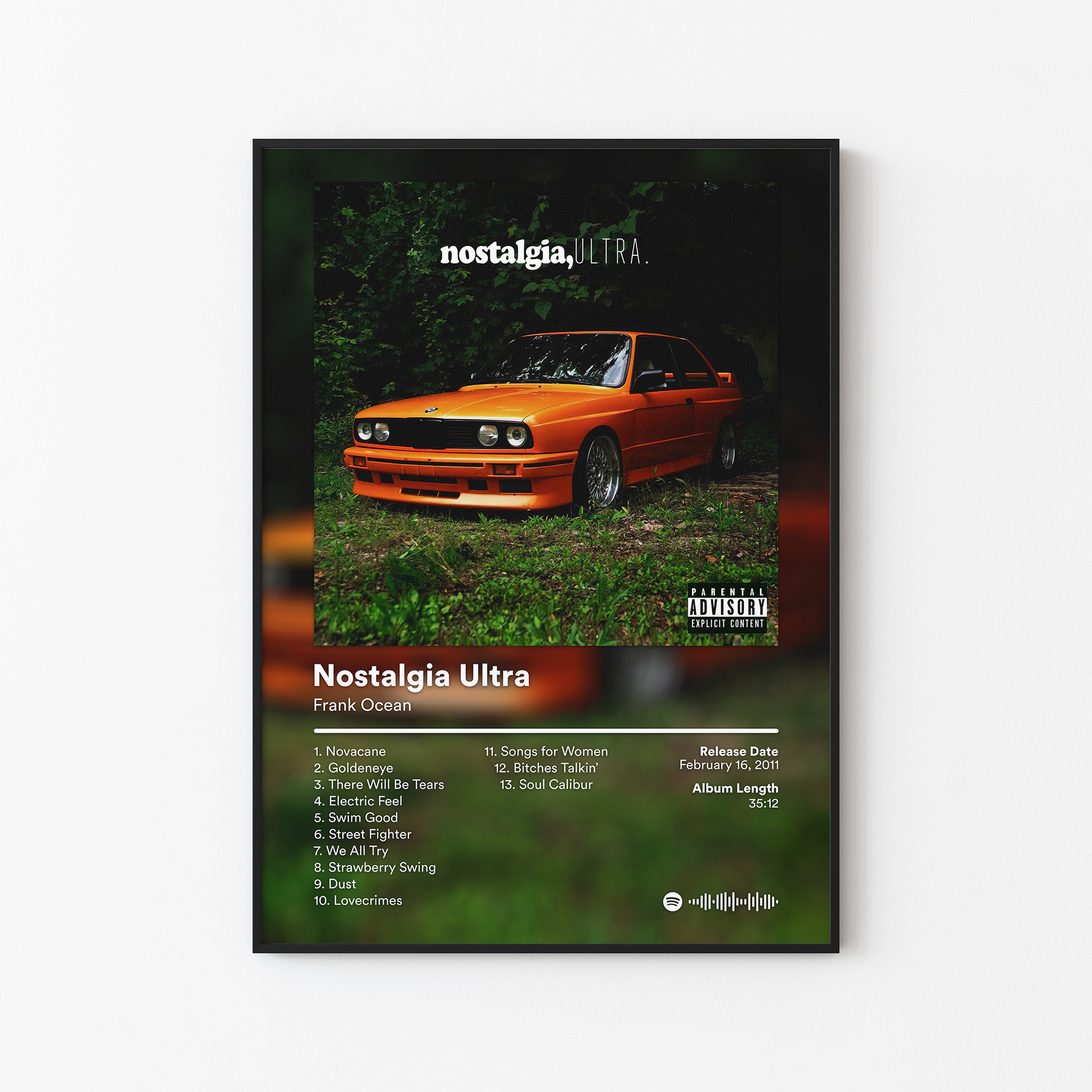 Frank Ocean Nostalgia Ultra Album Poster