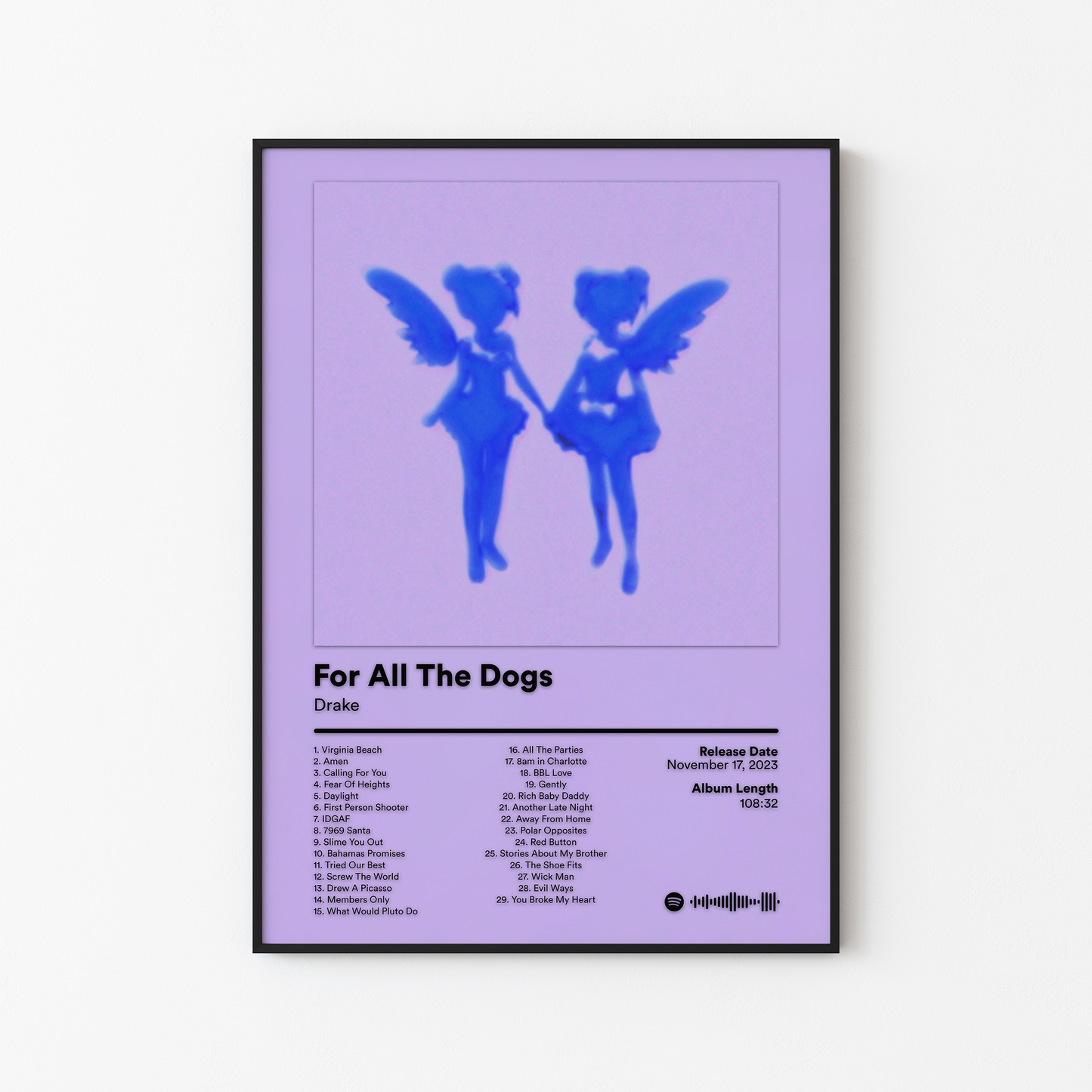 Drake For All The Dogs Scary Hours Edition Album Poster