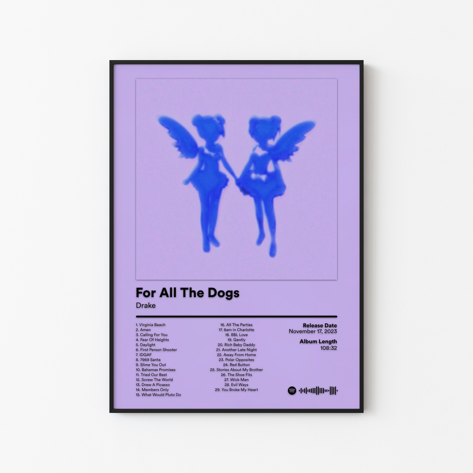 Drake For All The Dogs Scary Hours Edition Album Poster