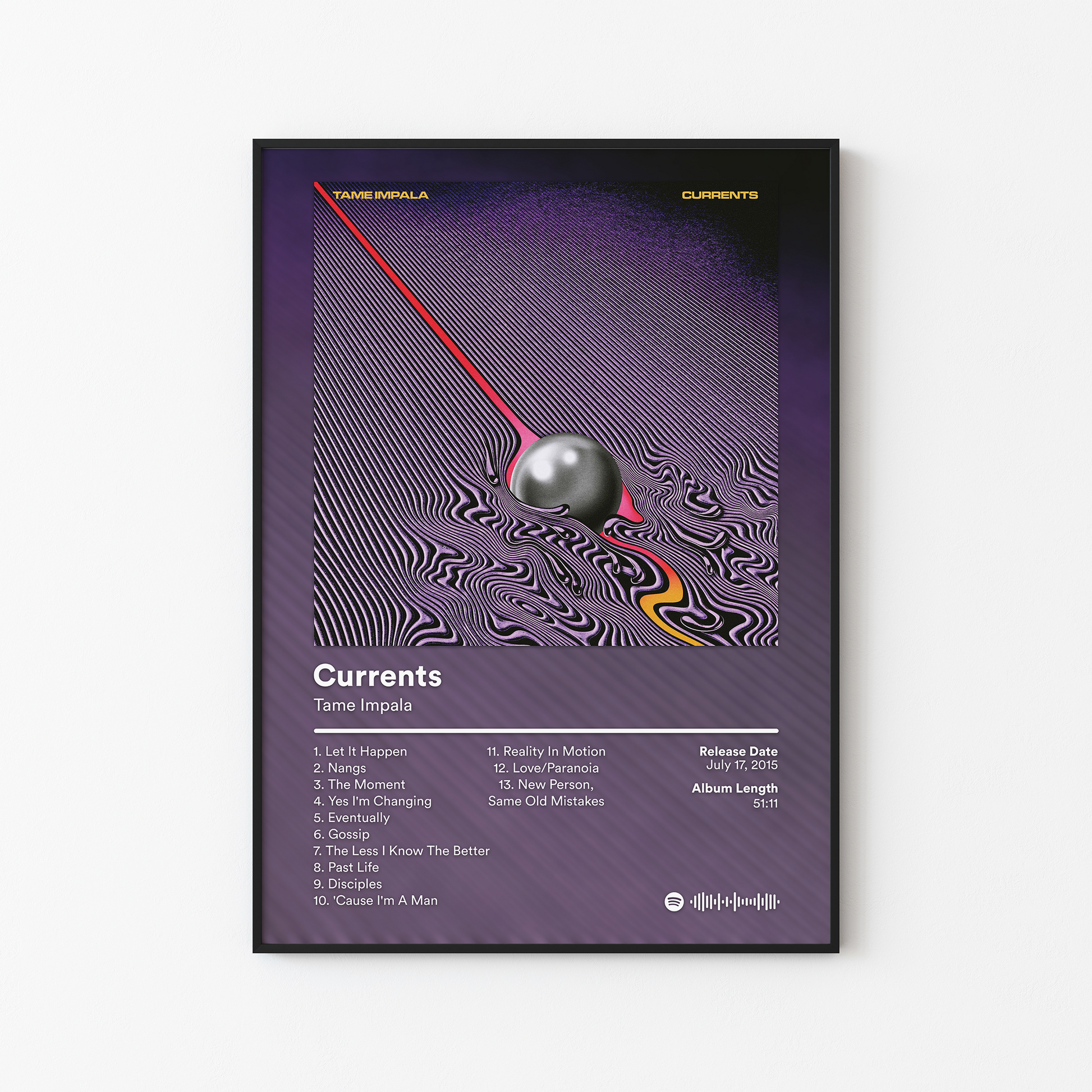Tame Impala Currents Album Poster