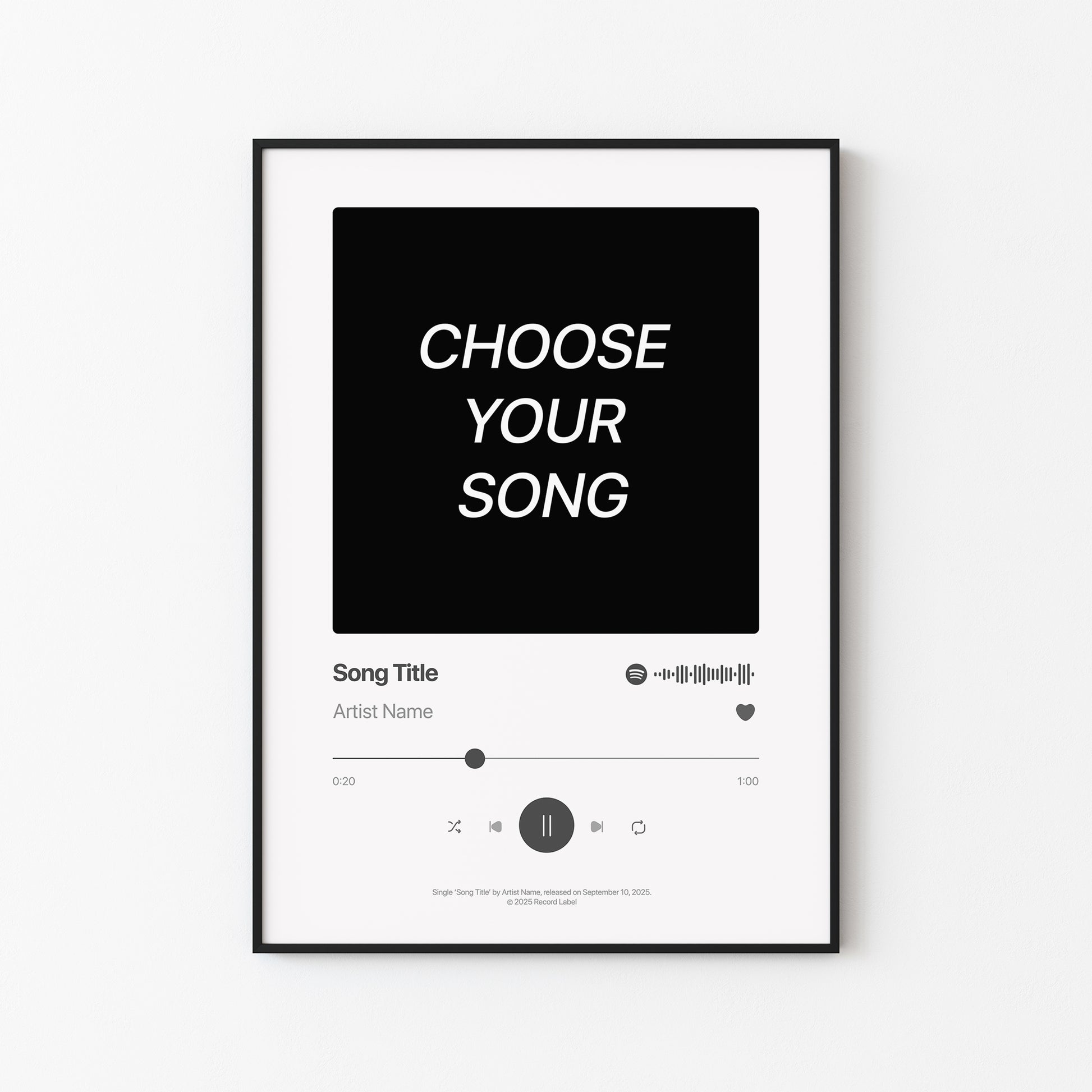 Custom Album Poster Create Your Own Music Art