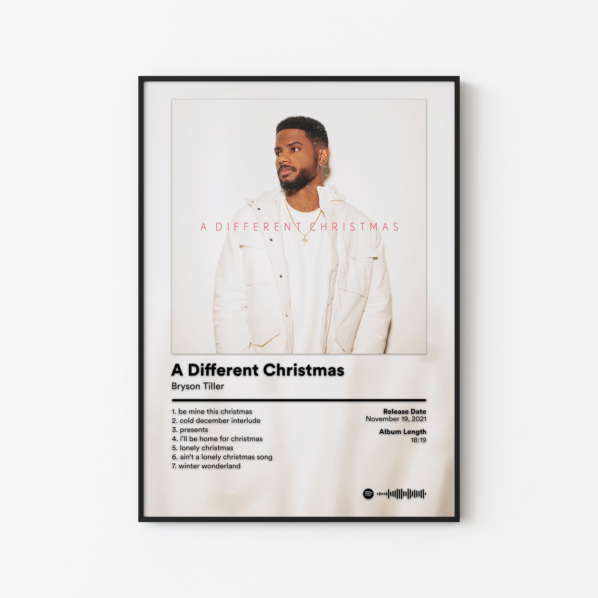 Bryson Tiller A Different Christmas Album Poster