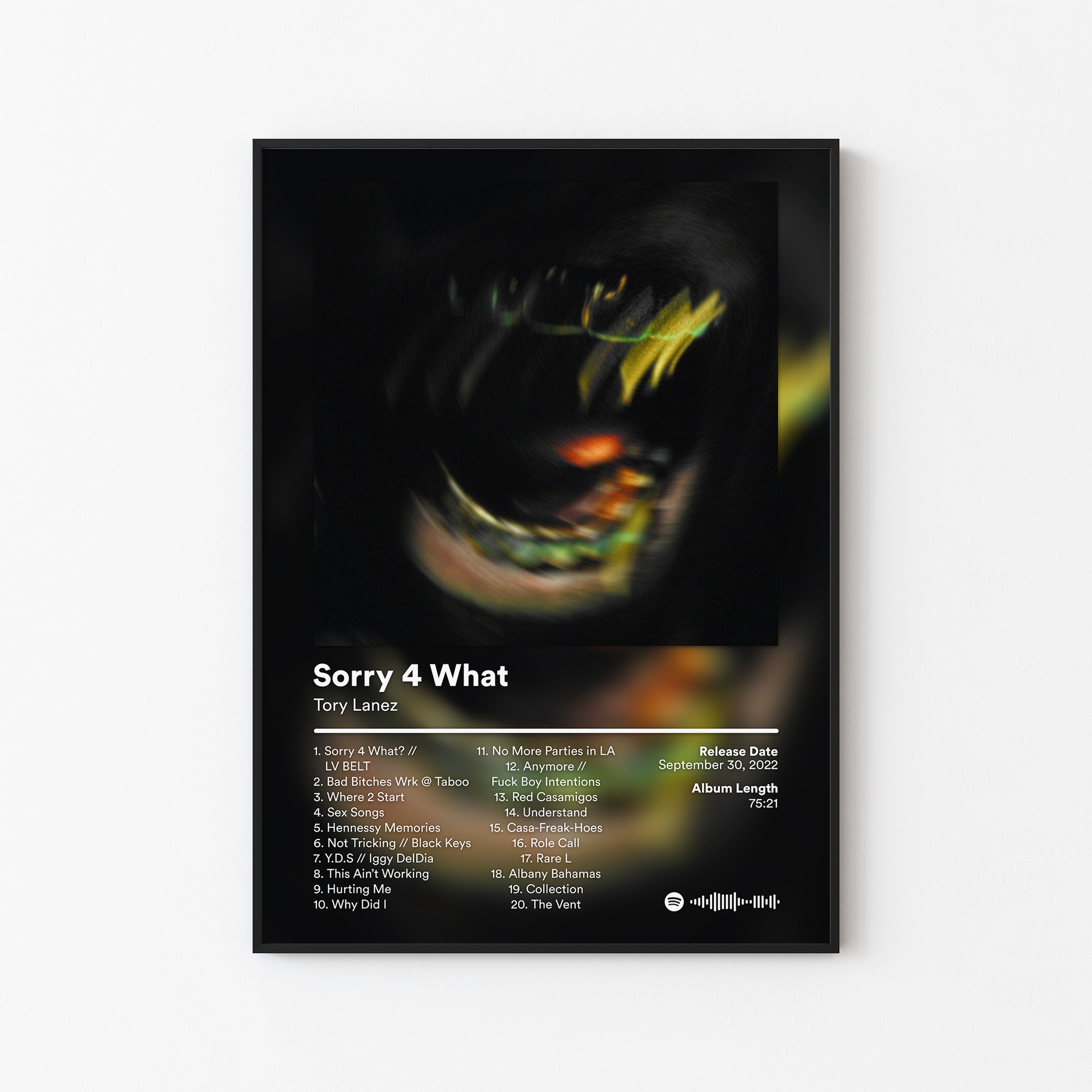 Tory Lanez Sorry 4 What Album Poster