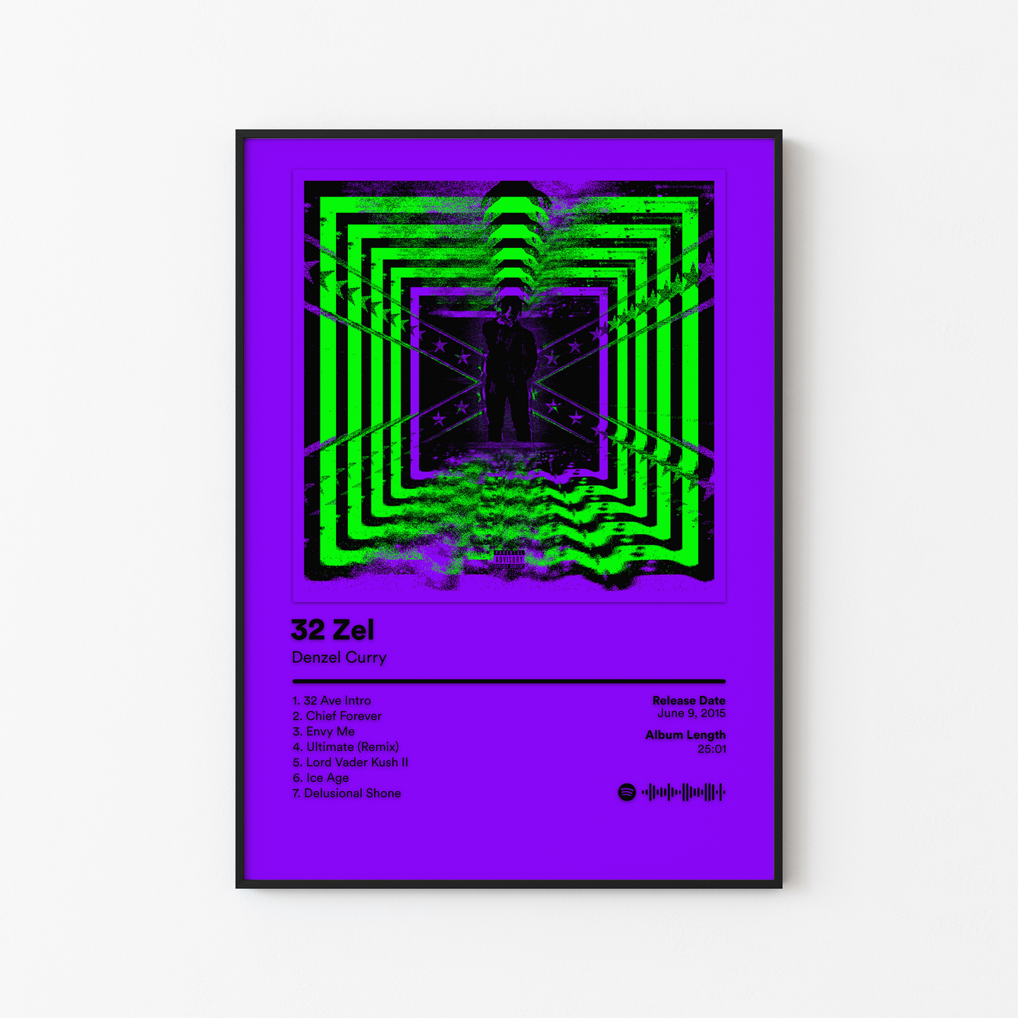 Denzel Curry 32 Zel Album Poster