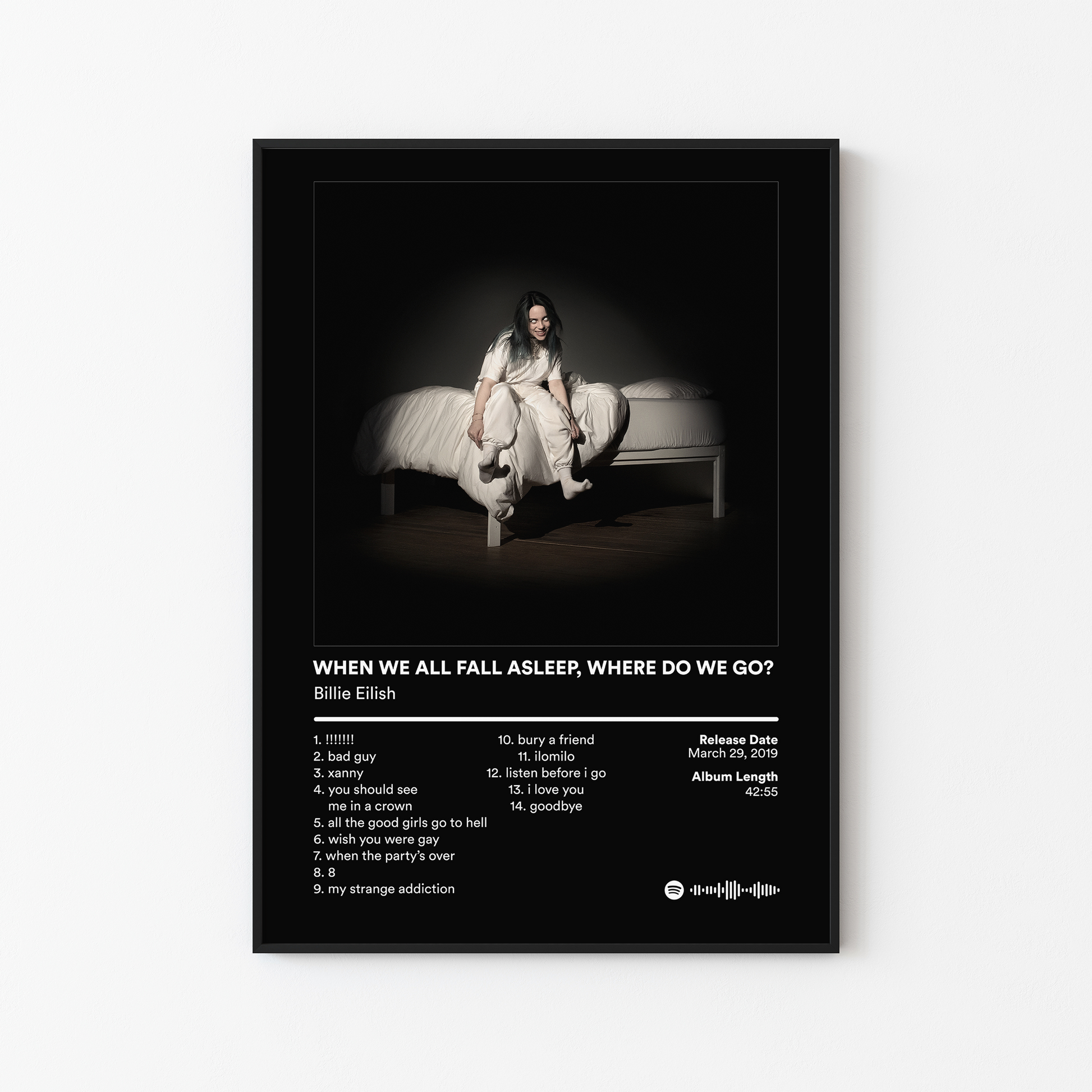 Billie Eilish WHEN WE ALL FALL ASLEEP WHERE DO WE GO Album Poster