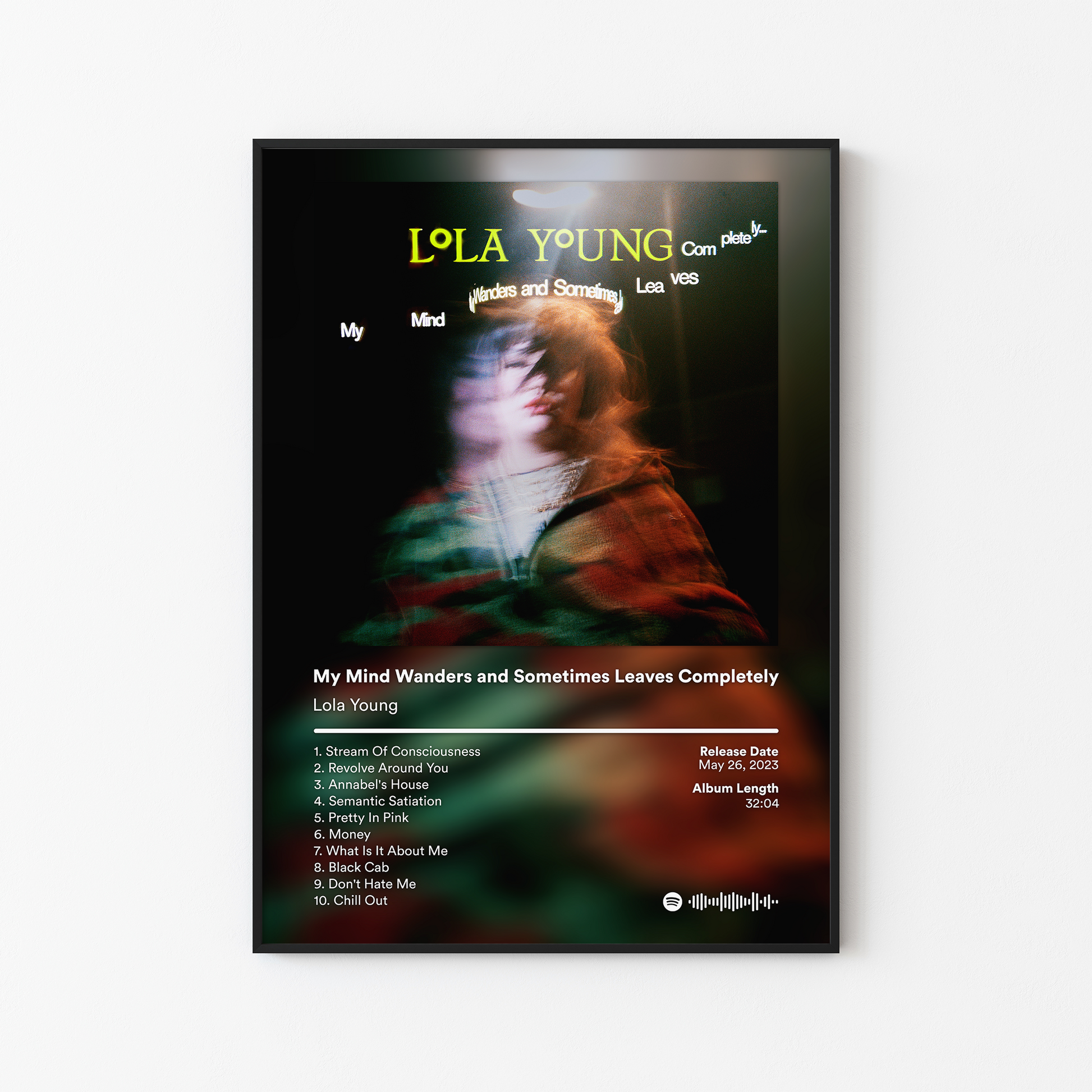 Lola Young My Mind Wanders and Sometimes Leaves Completely Album Poster