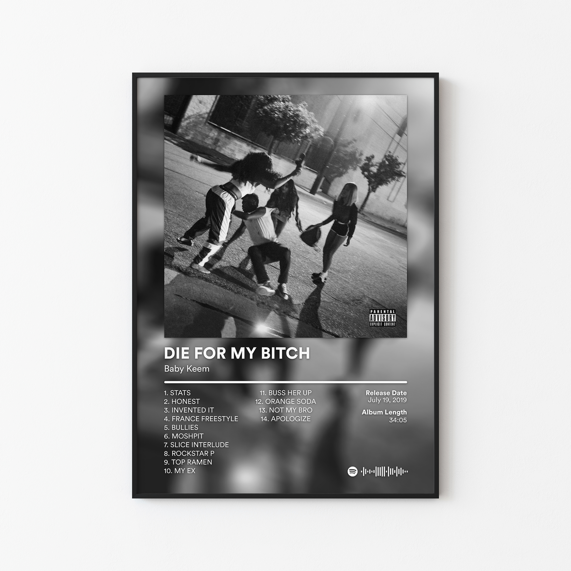 Baby Keem DIE FOR MY BITCH Album Poster