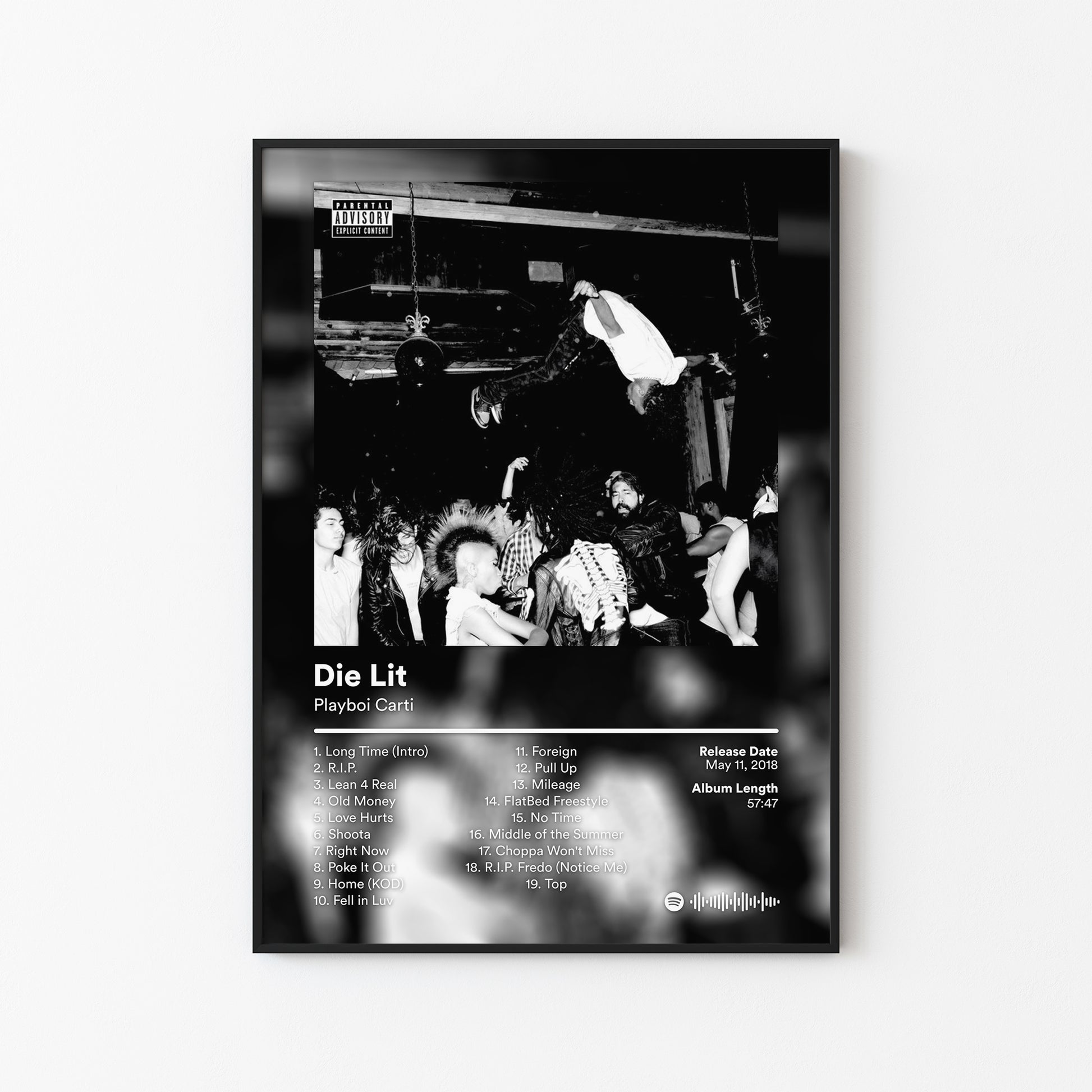 Playboi Carti Die Lit Album Poster