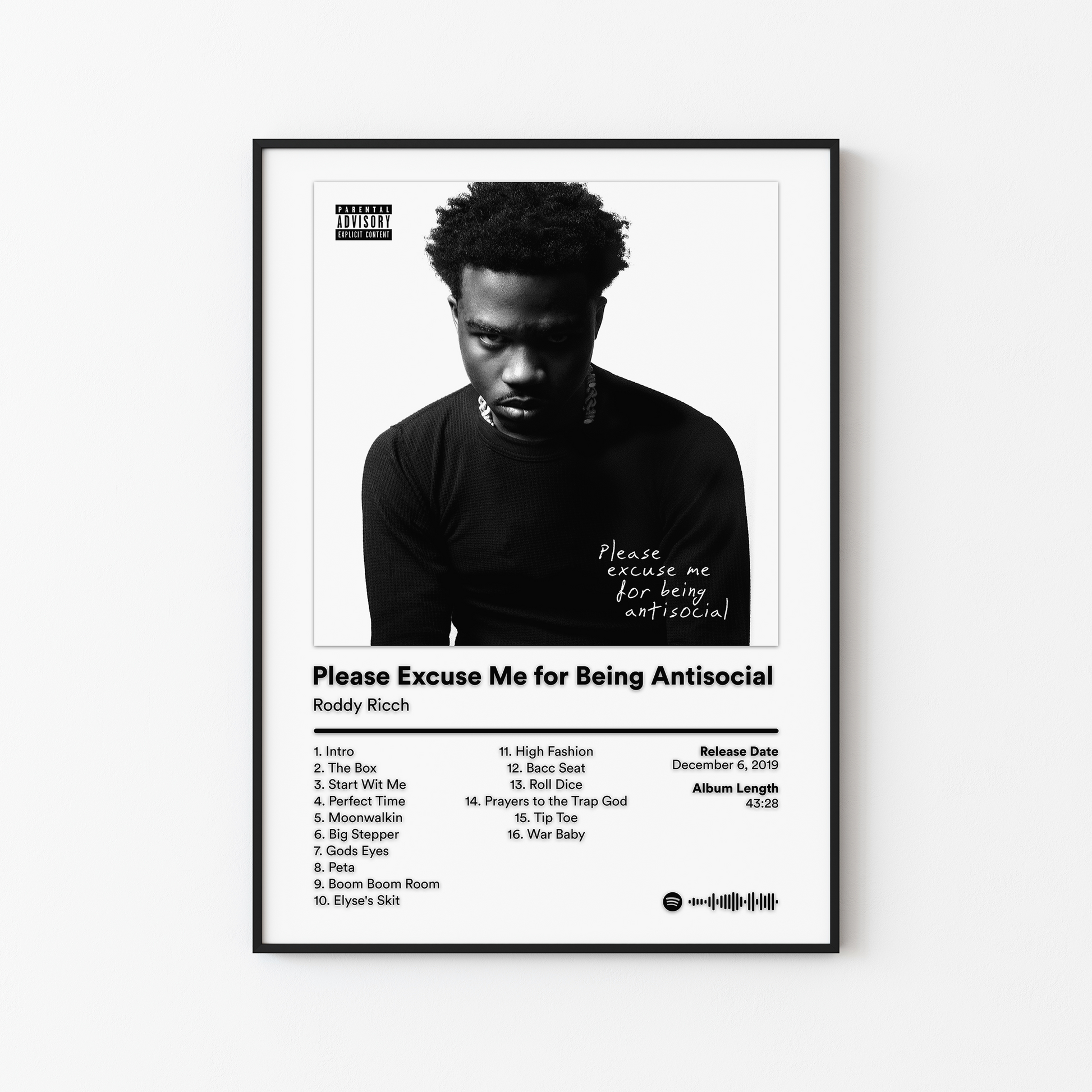 Roddy Ricch Please Excuse Me for Being Antisocial Album Poster