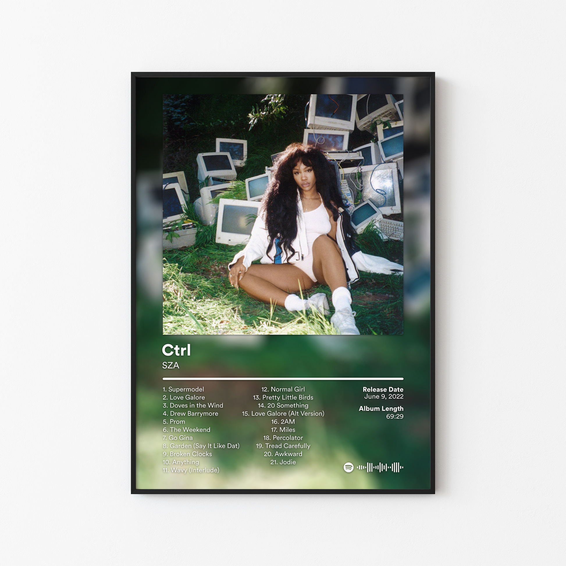 SZA Ctrl Deluxe Album Poster