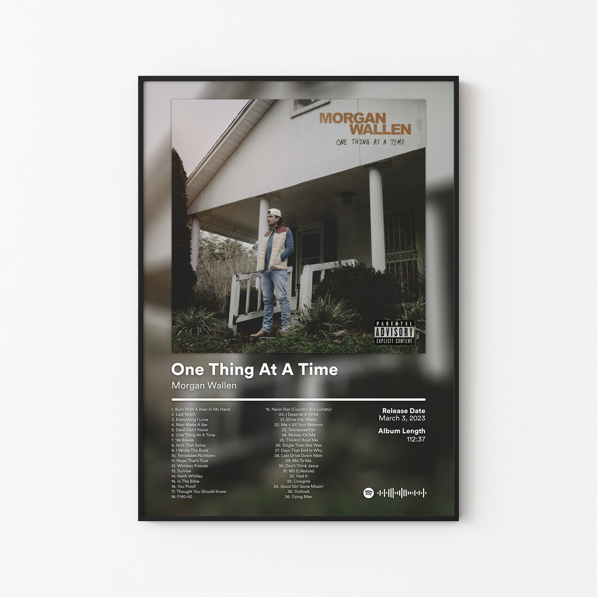 Morgan Wallen One Thing At A Time Album Poster