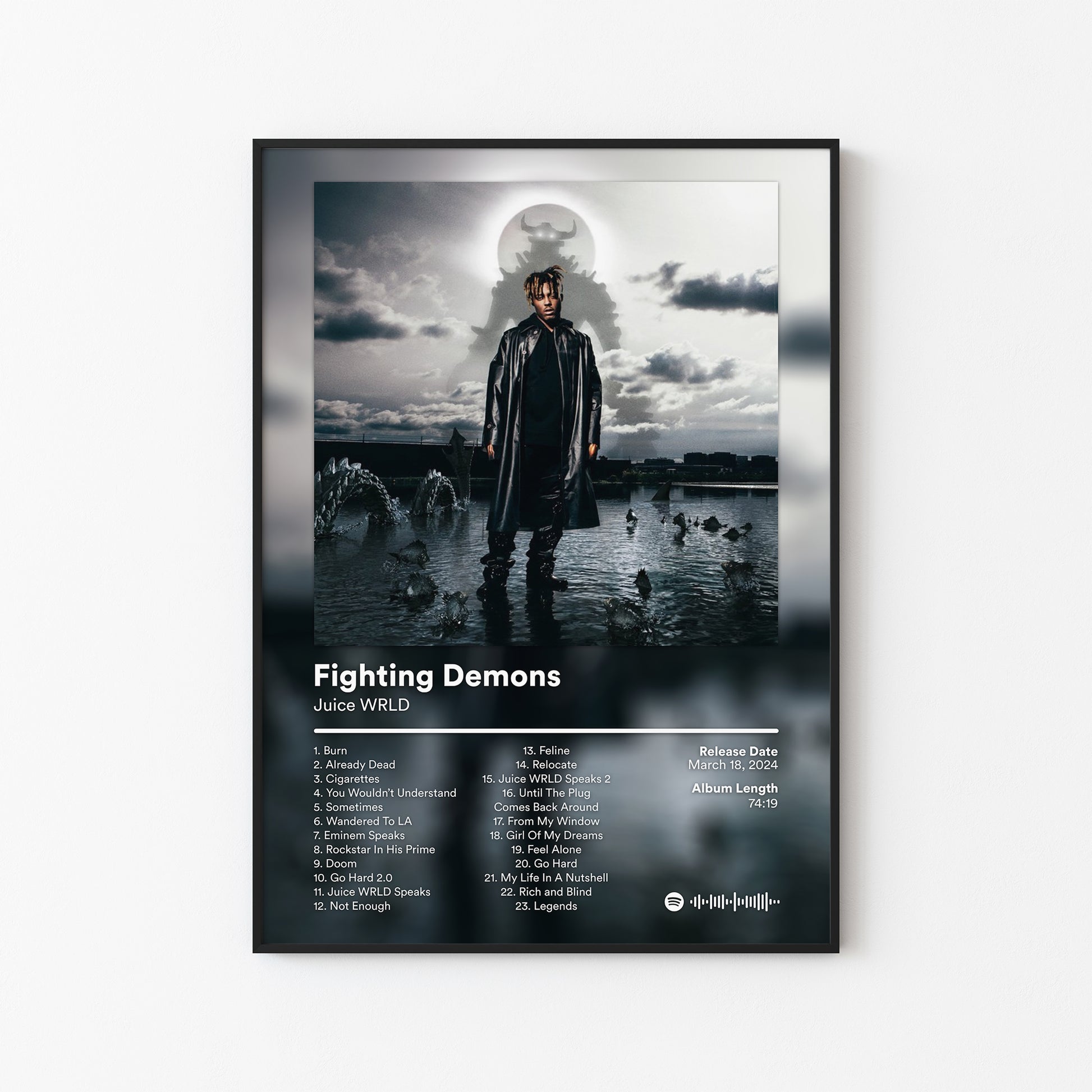 Juice WRLD Fighting Demons Album Poster